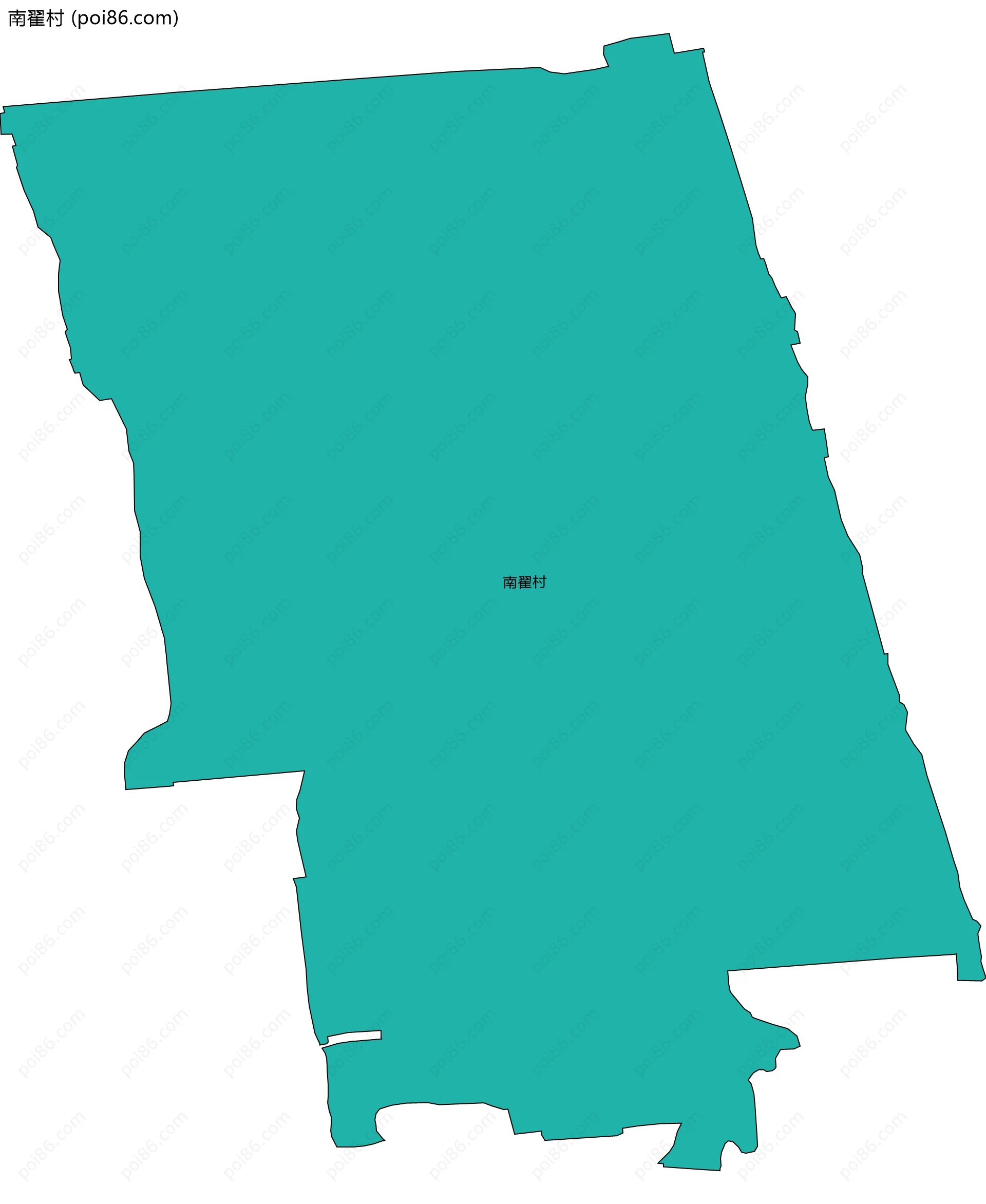 南翟村边界地图