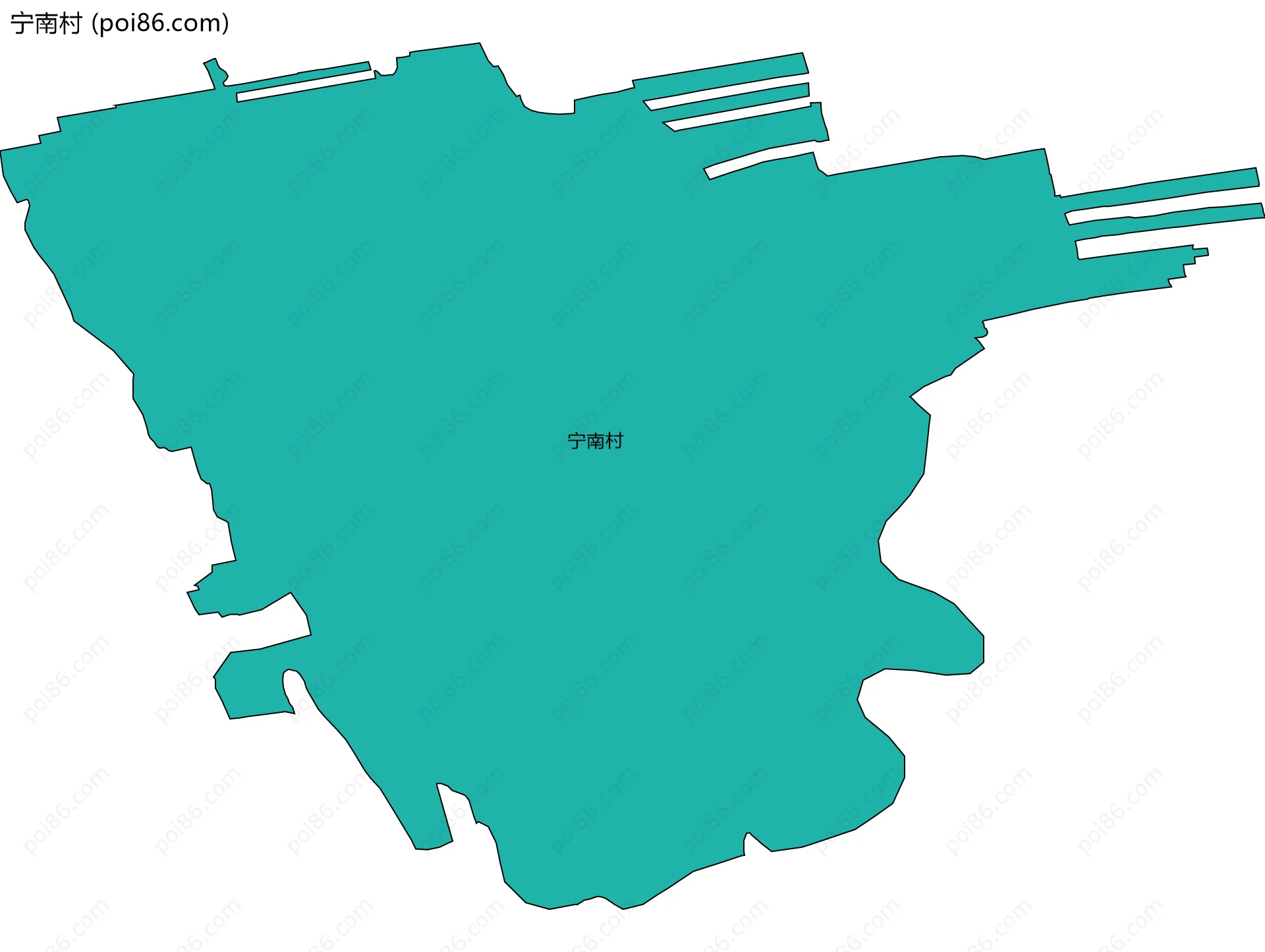 宁南村边界地图