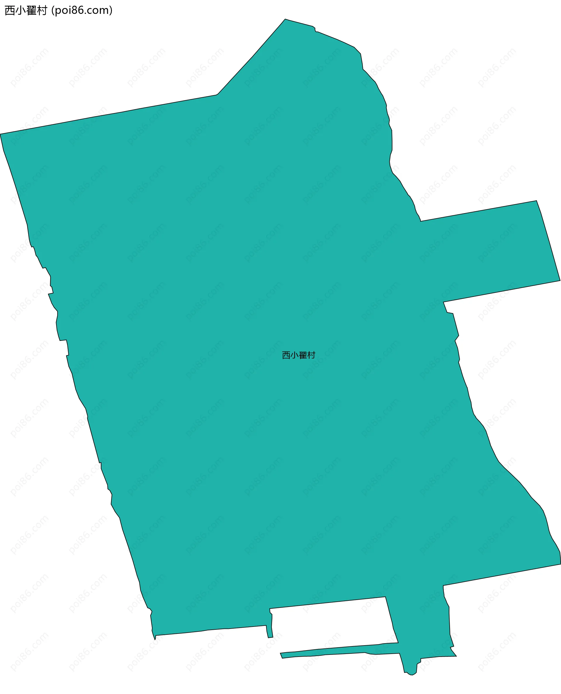 西小翟村边界地图