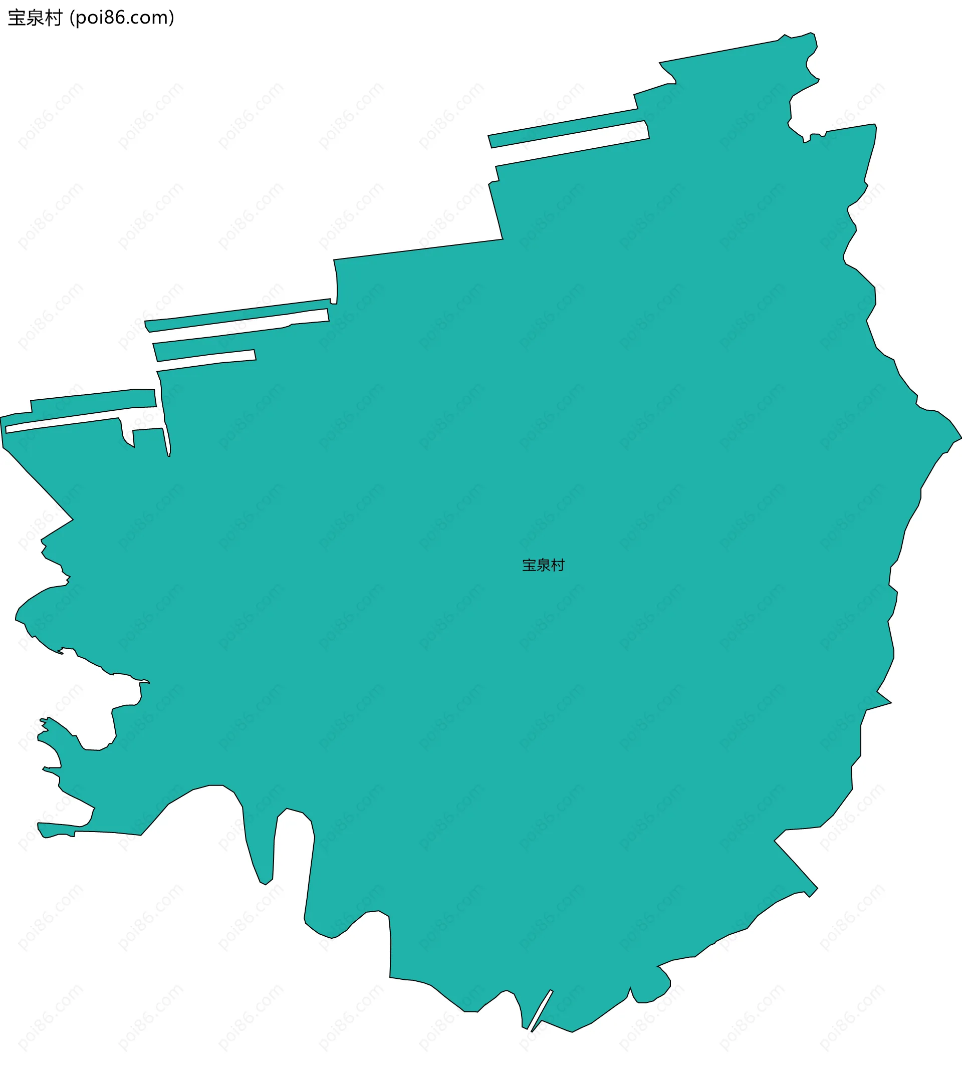 宝泉村边界地图