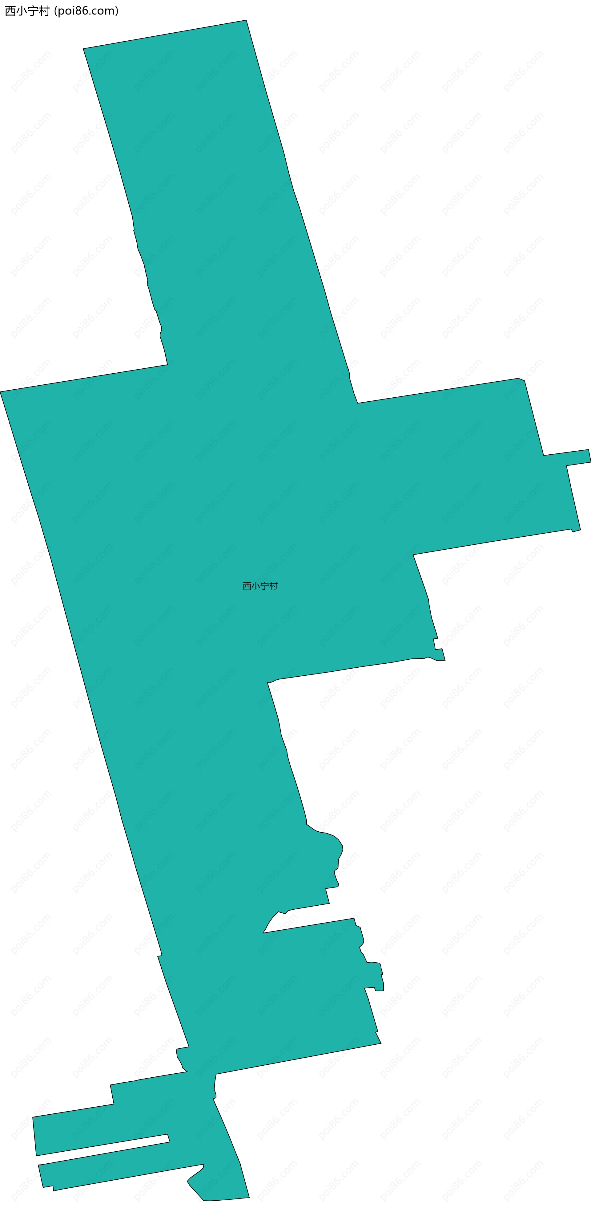 西小宁村边界地图