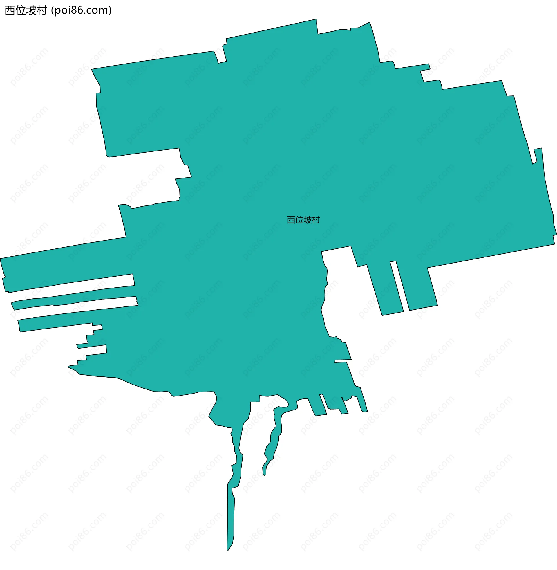 西位坡村边界地图