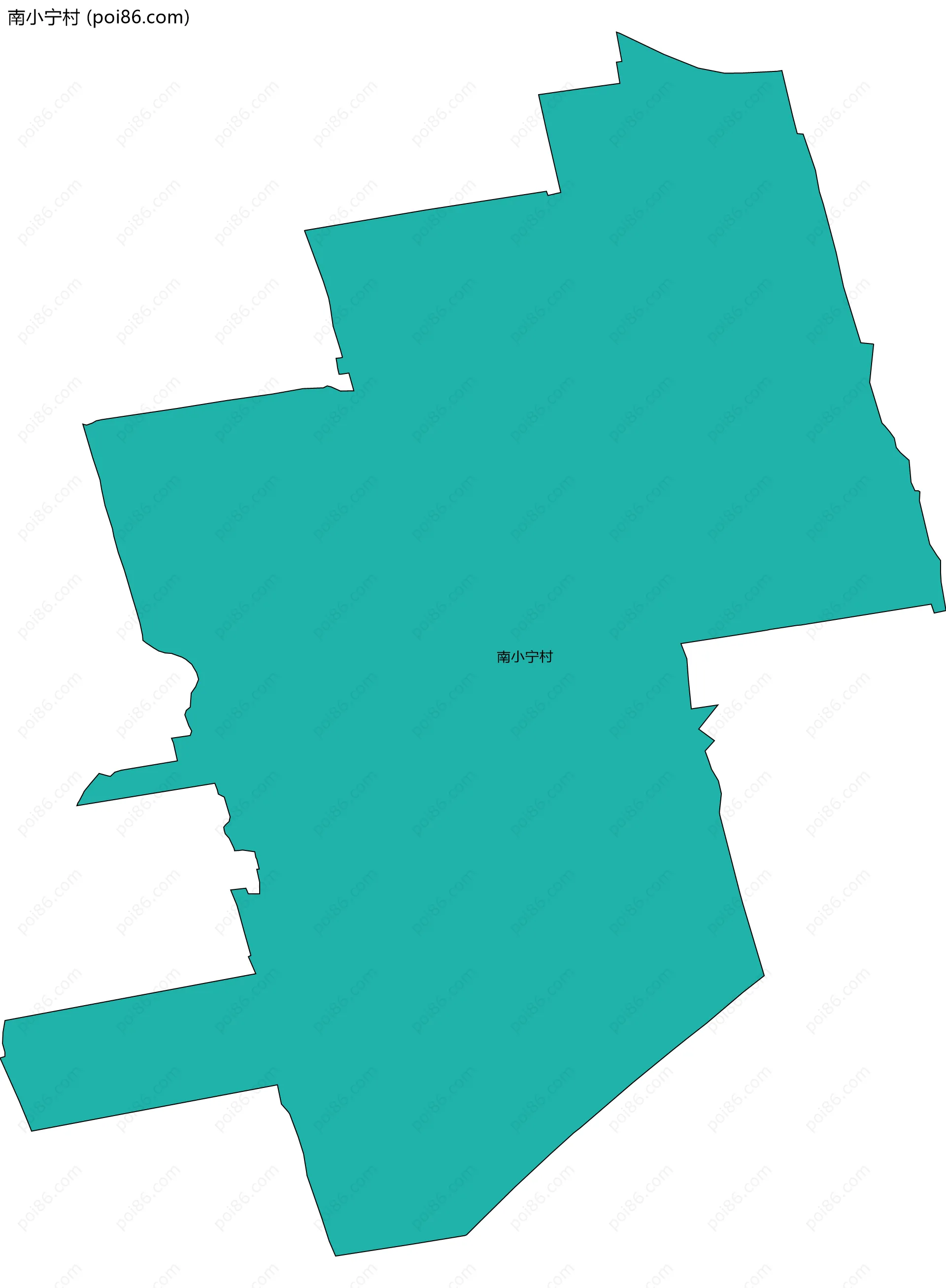 南小宁村边界地图