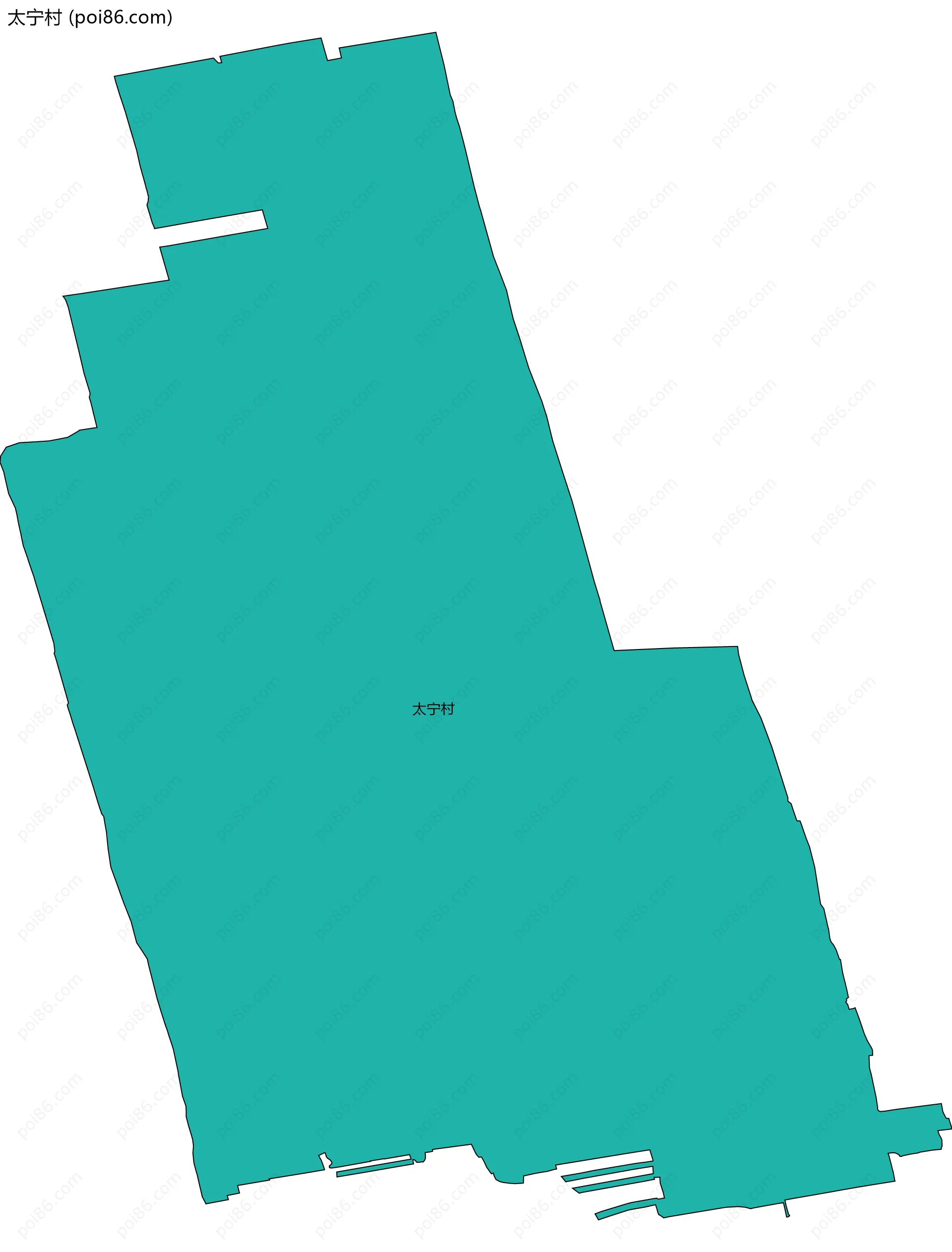 太宁村边界地图