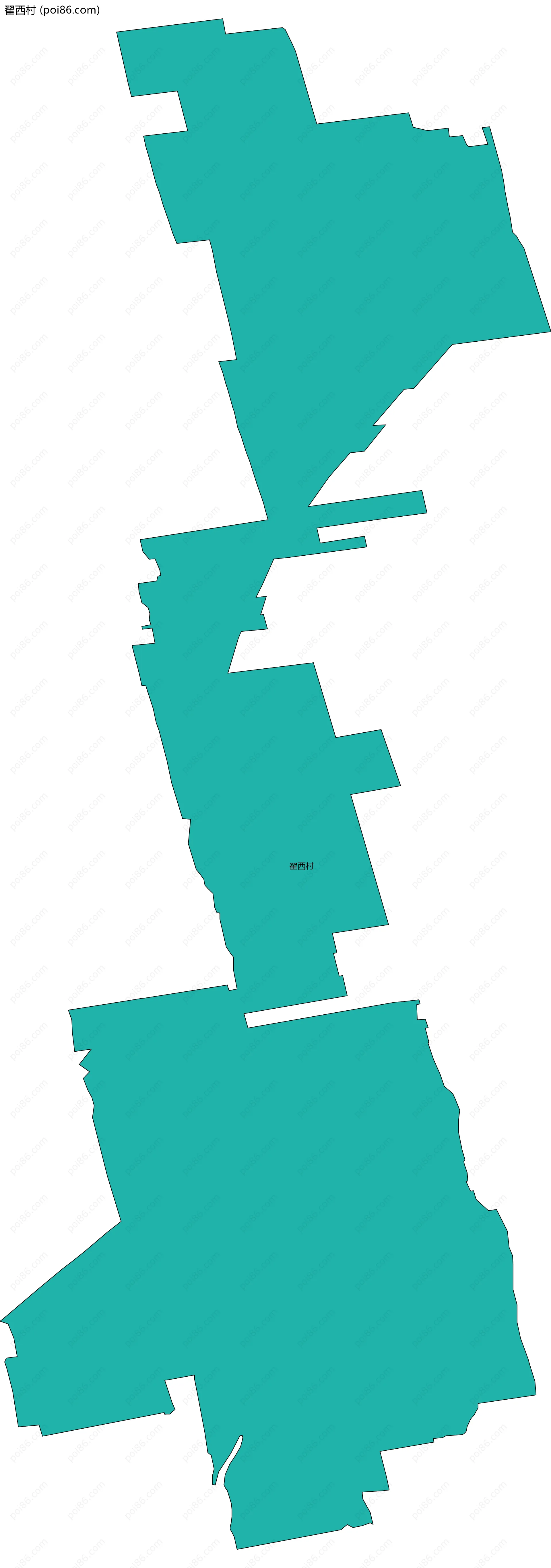 翟西村边界地图