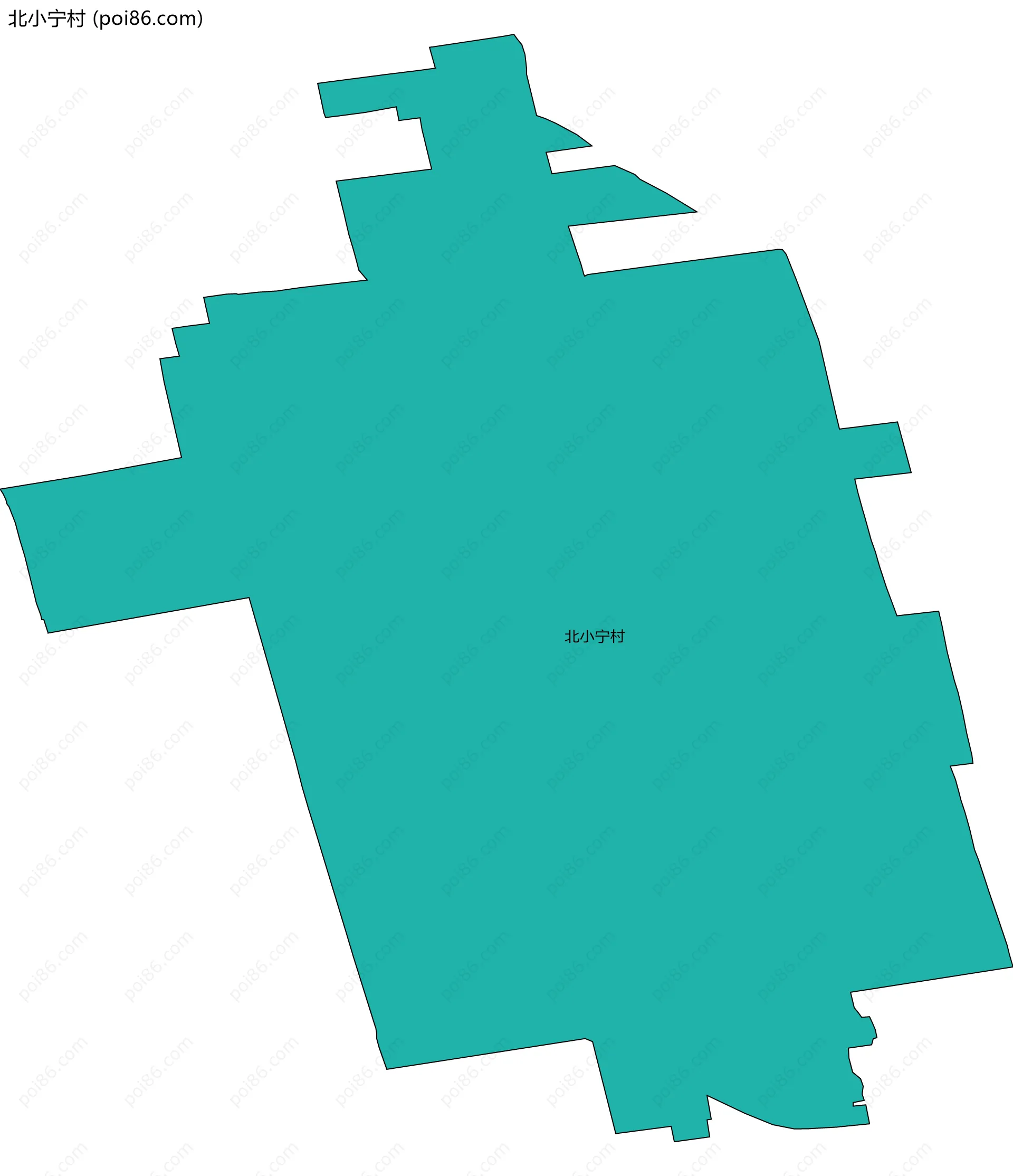 北小宁村边界地图