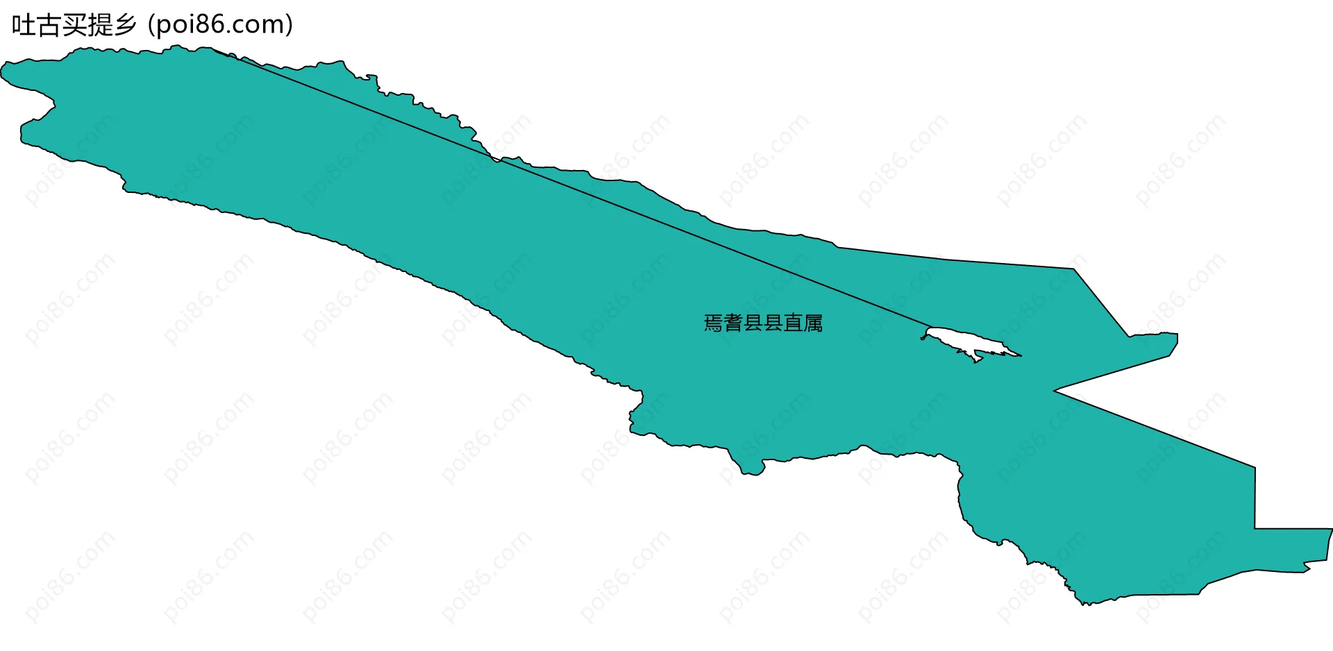 吐古买提乡边界地图(五级行政区划)