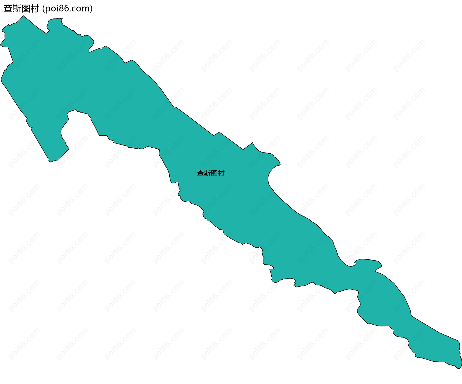 查斯图村边界地图