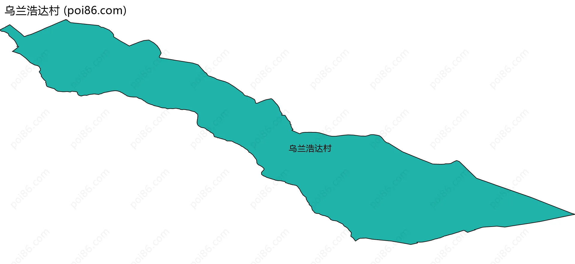 乌兰浩达村边界地图