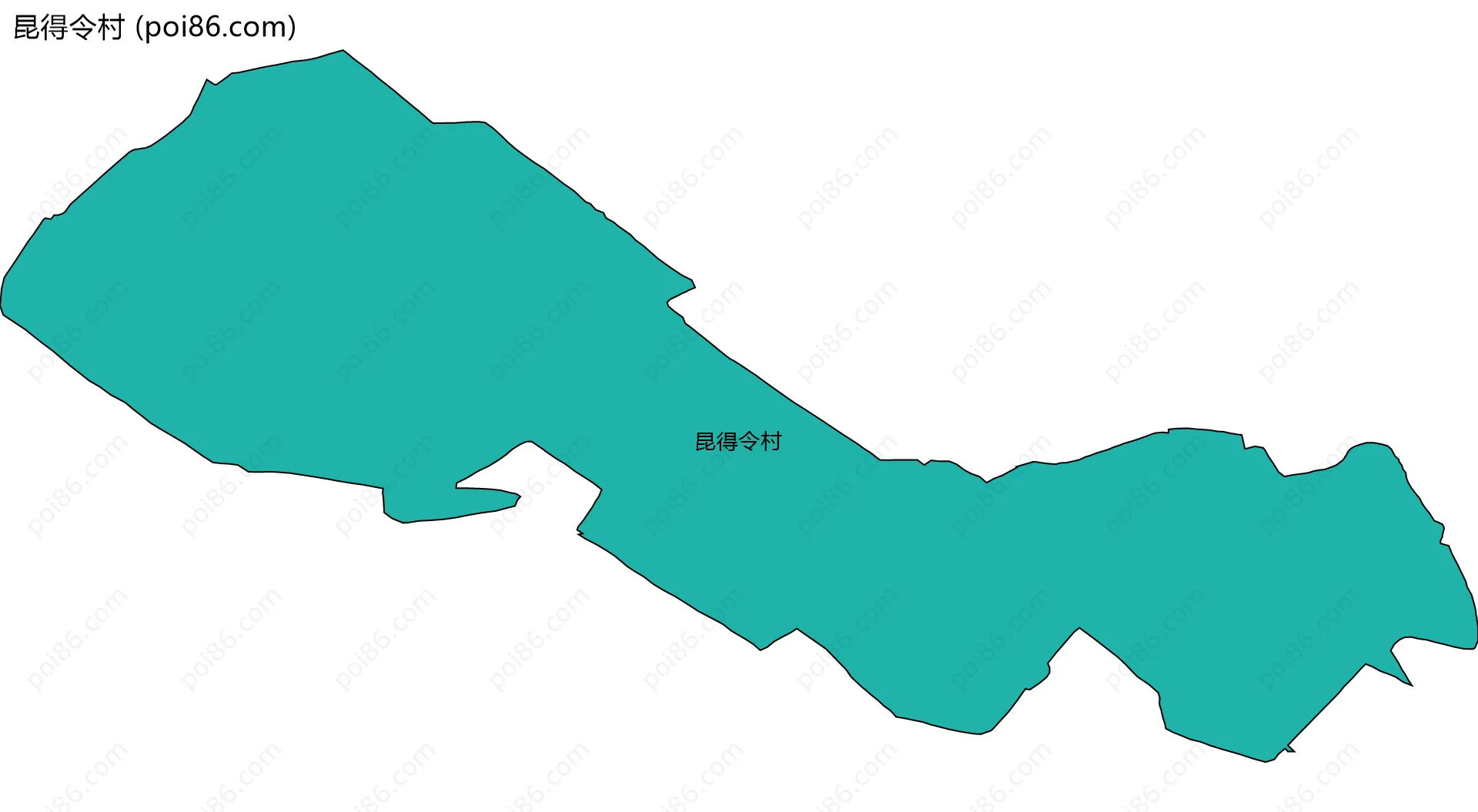 昆得令村边界地图