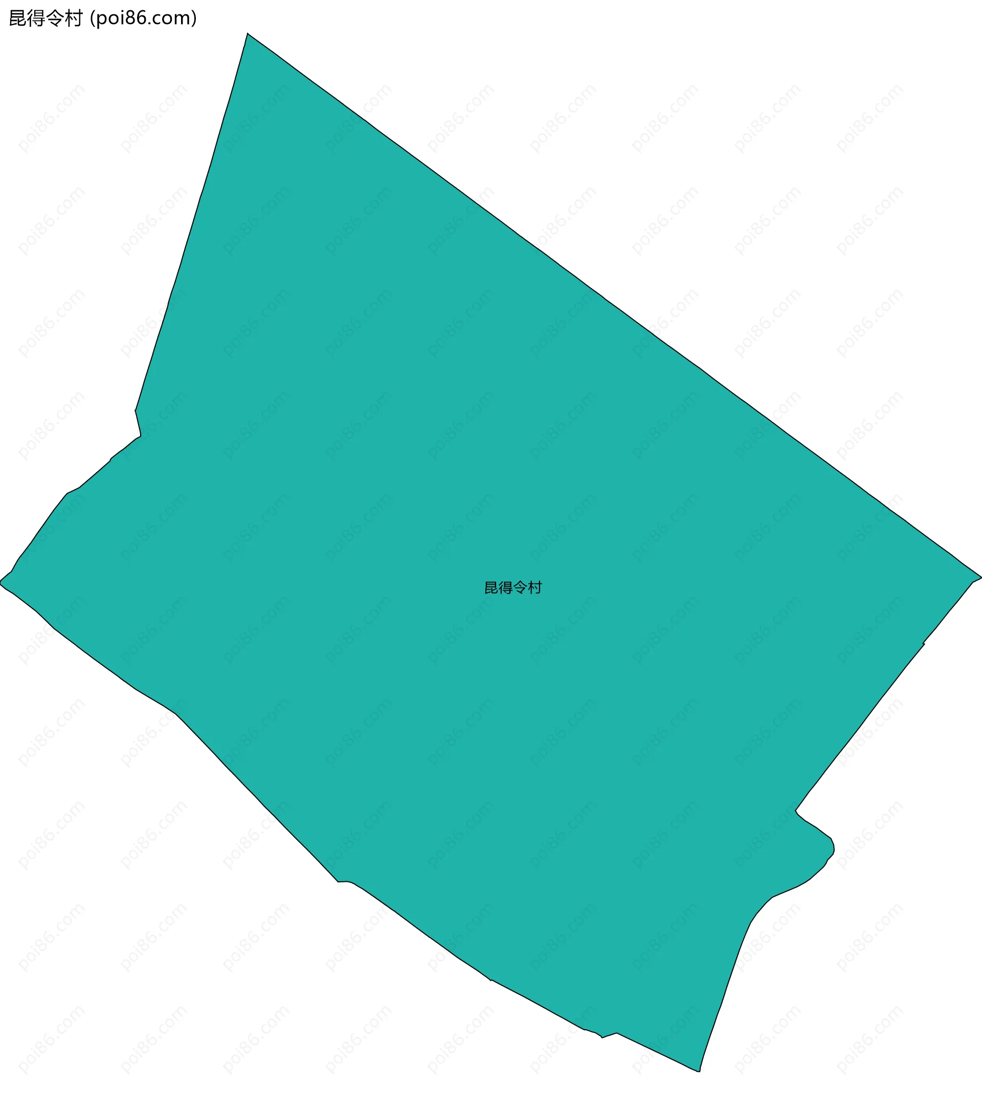 昆得令村边界地图