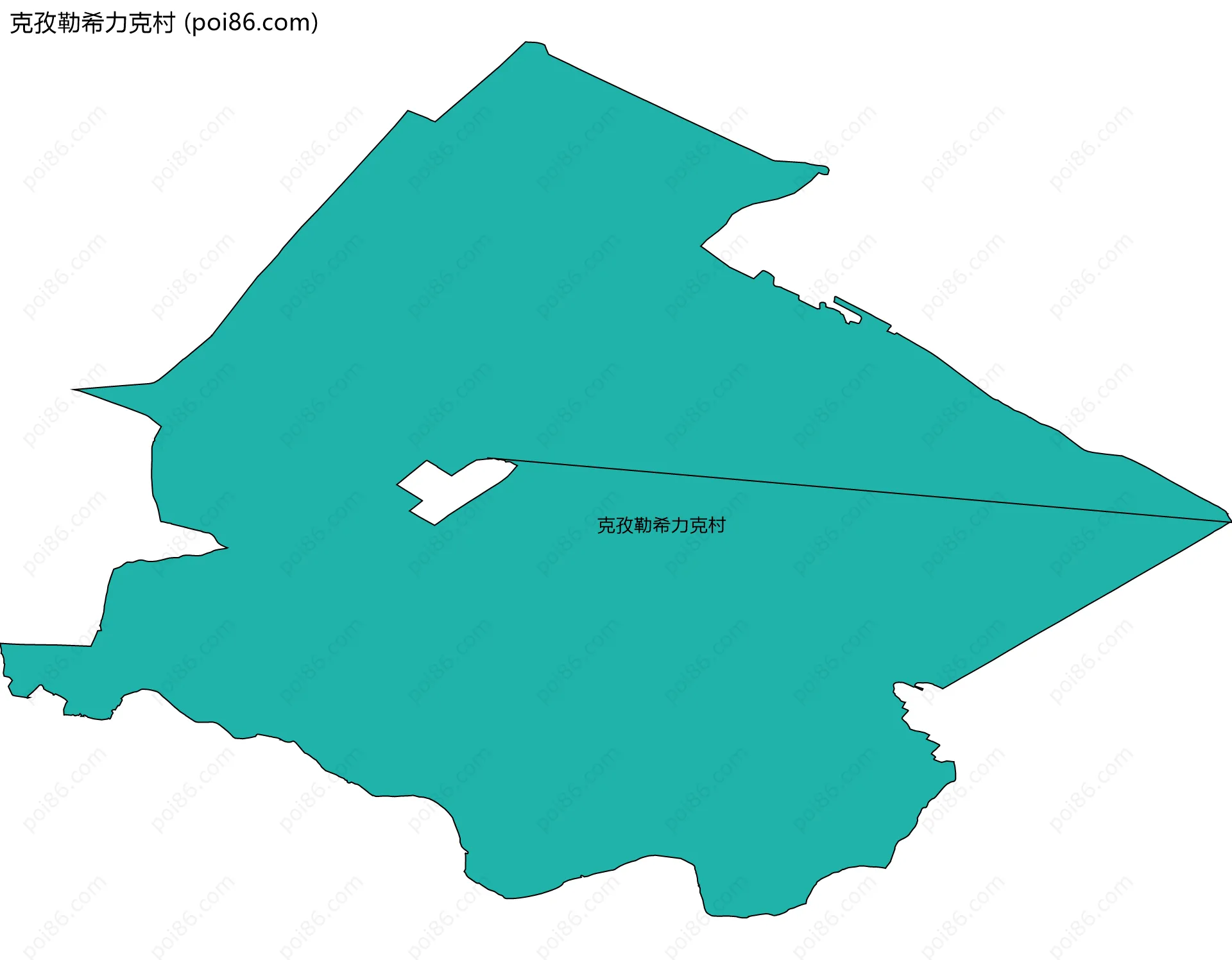 克孜勒希力克村边界地图