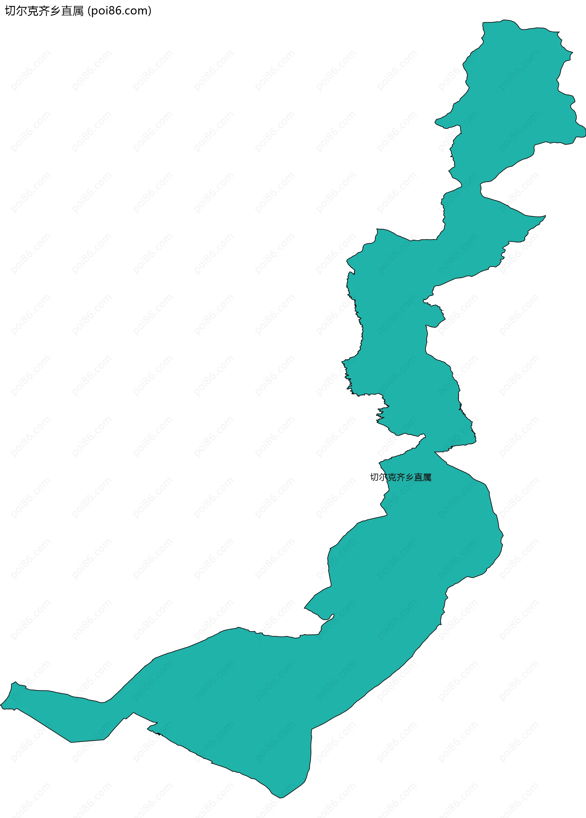 切尔克齐乡直属边界地图