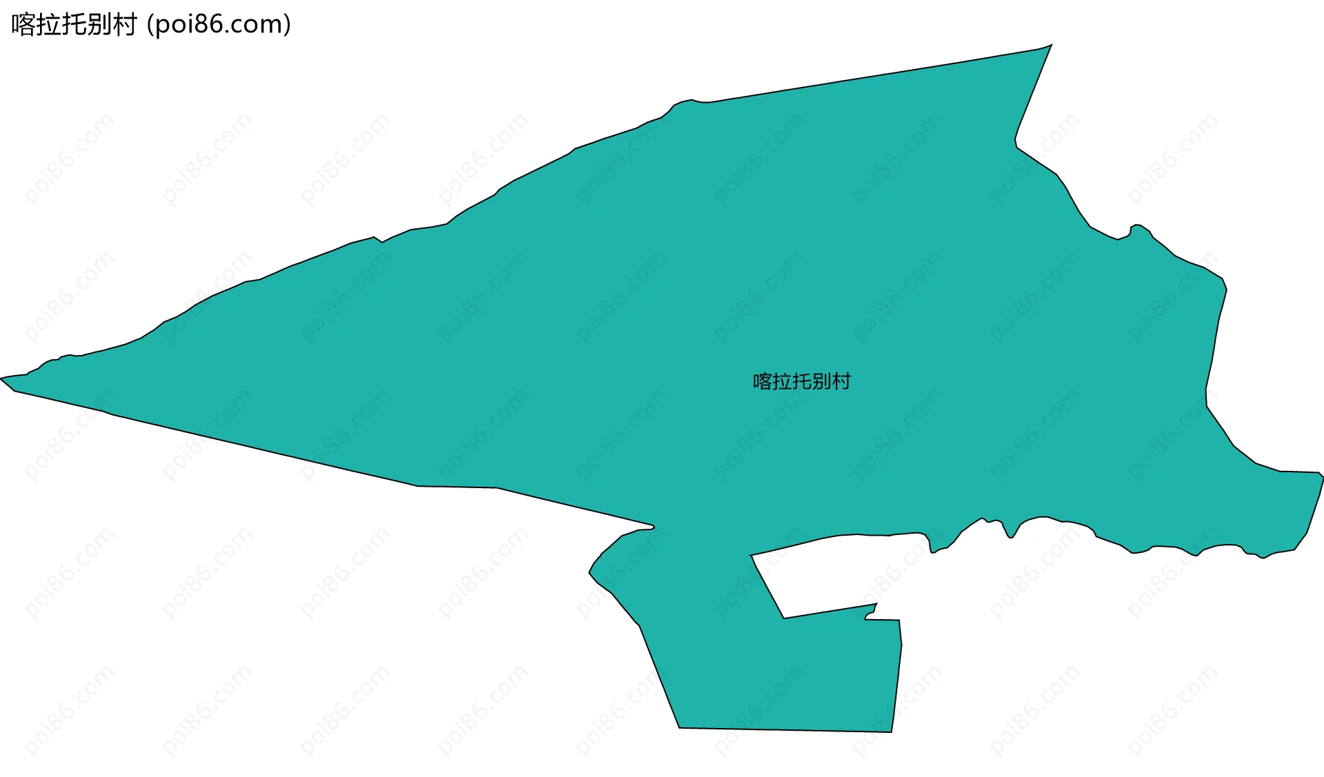 喀拉托别村边界地图