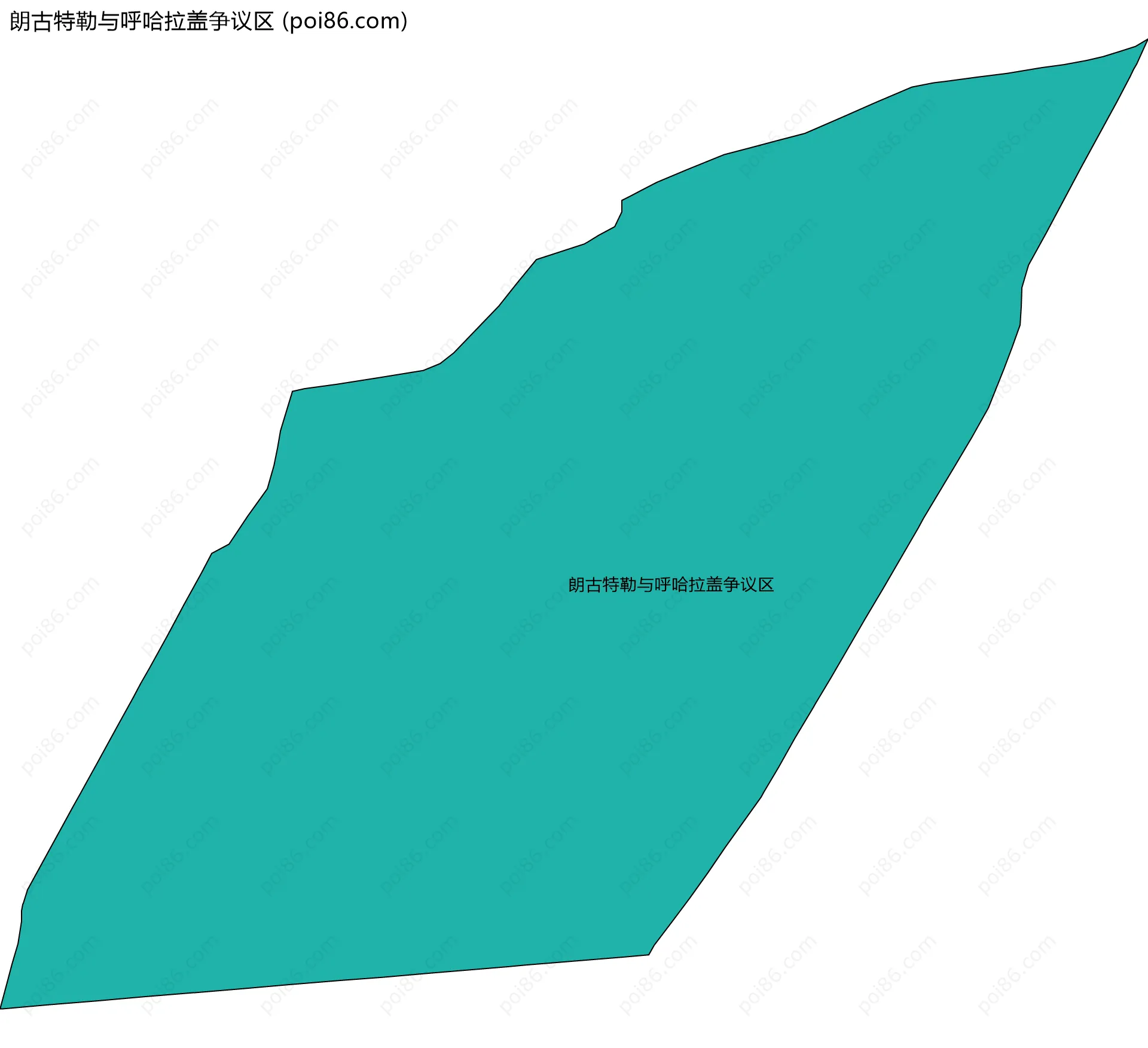 朗古特勒与呼哈拉盖争议区边界地图