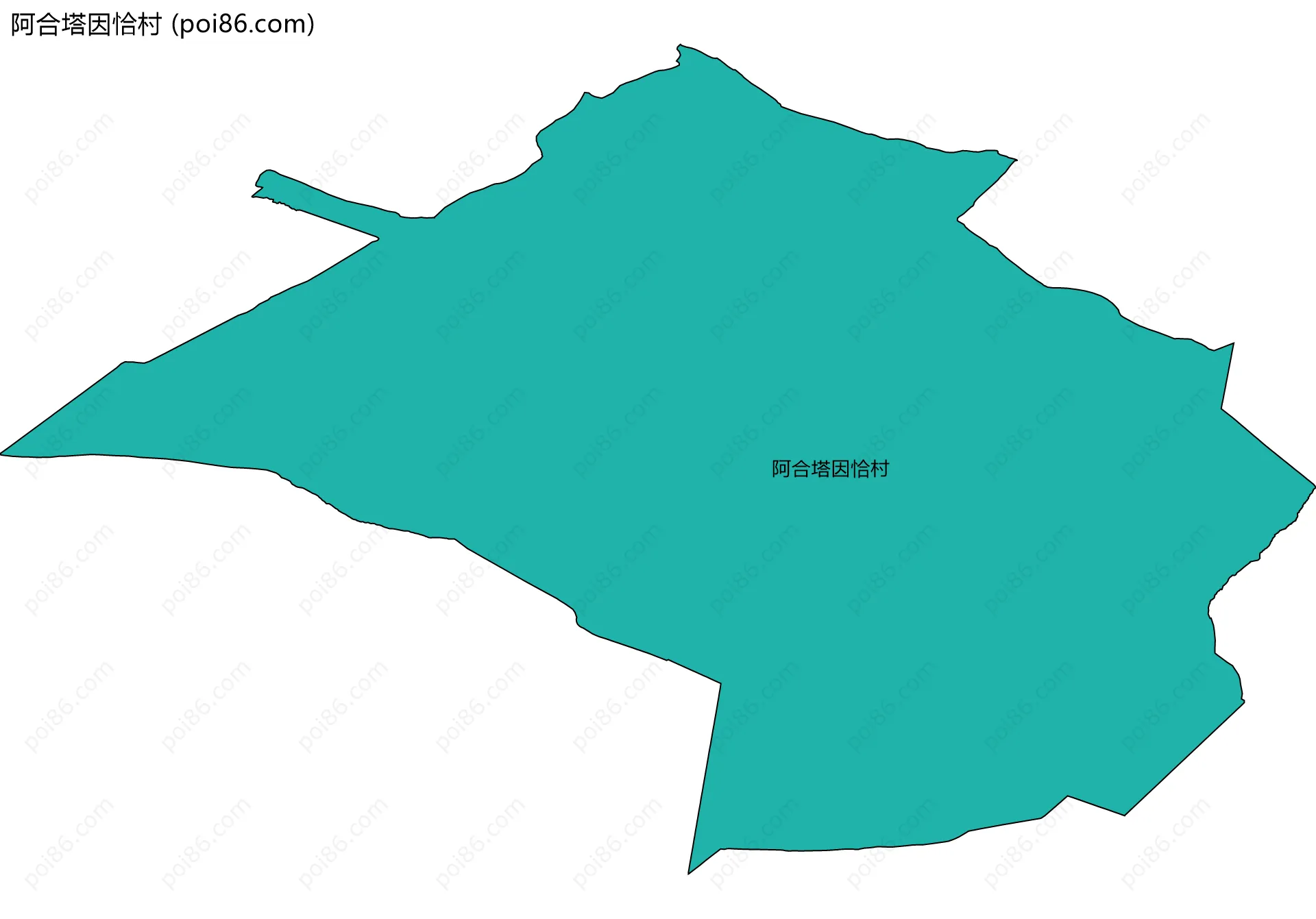 阿合塔因恰村边界地图