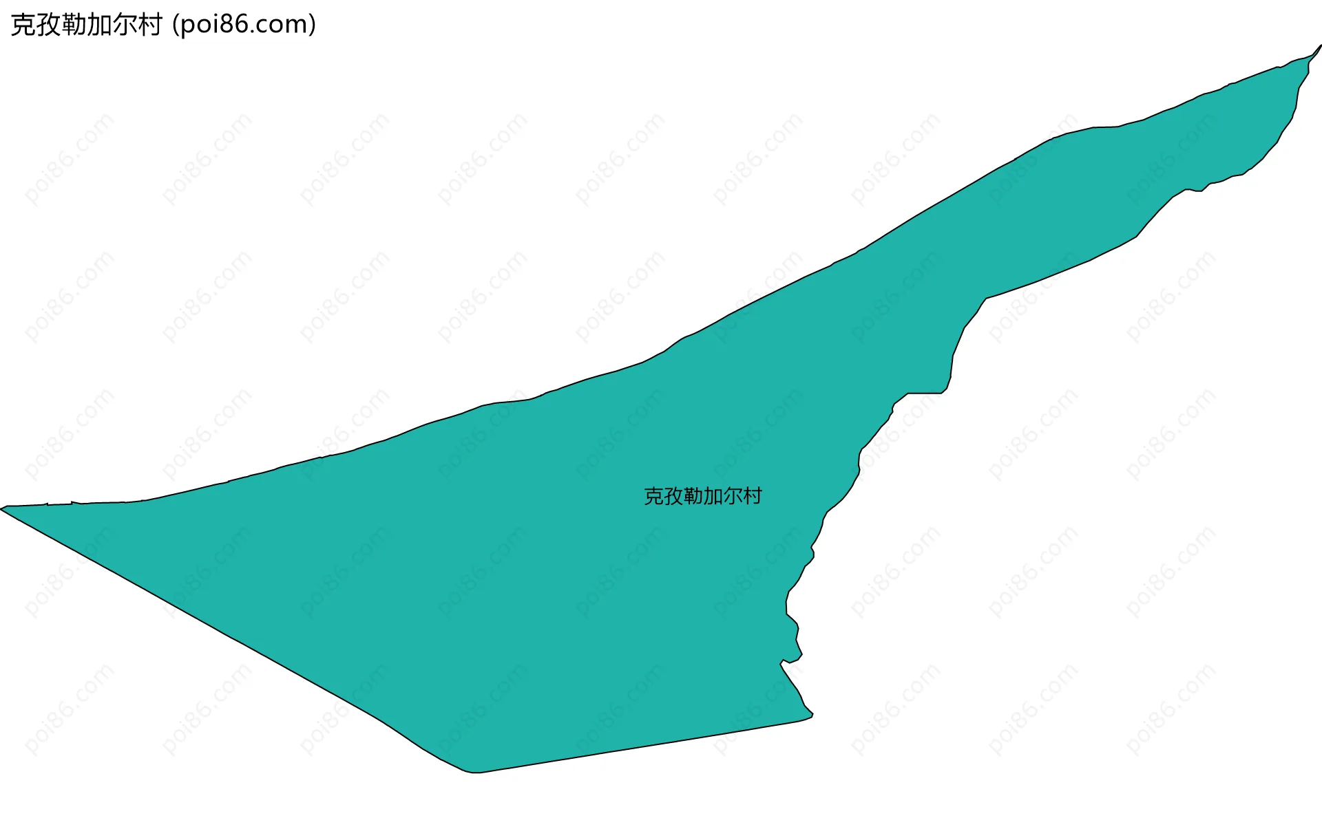 克孜勒加尔村边界地图