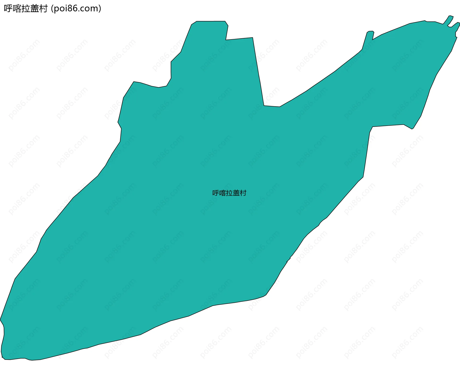 呼喀拉盖村边界地图