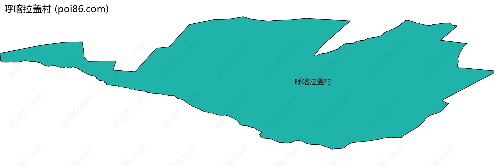 呼喀拉盖村边界地图