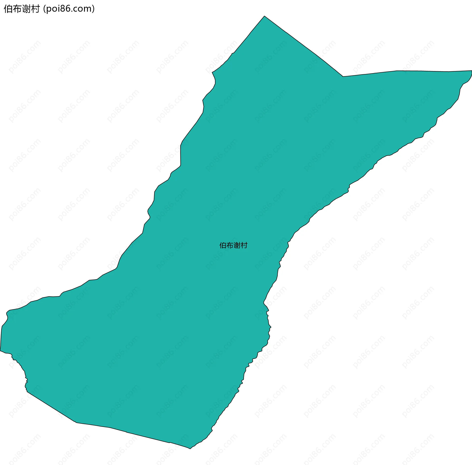 伯布谢村边界地图