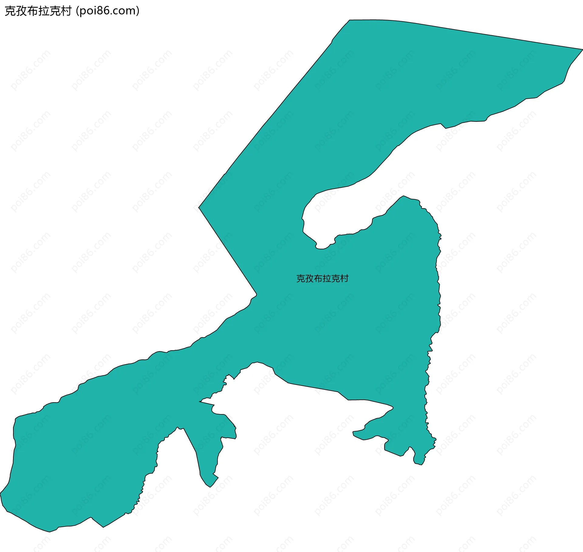 克孜布拉克村边界地图