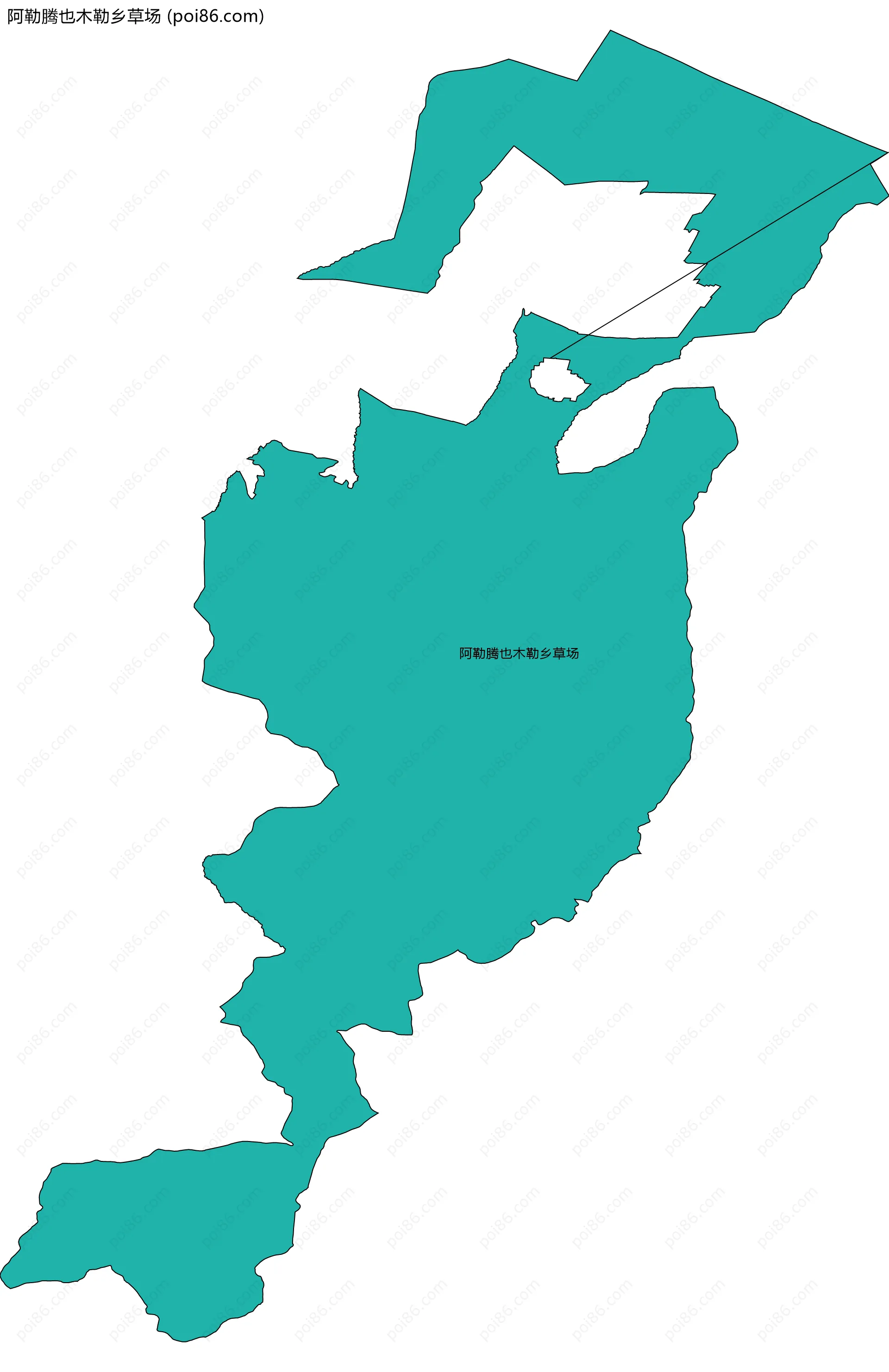 阿勒腾也木勒乡草场边界地图