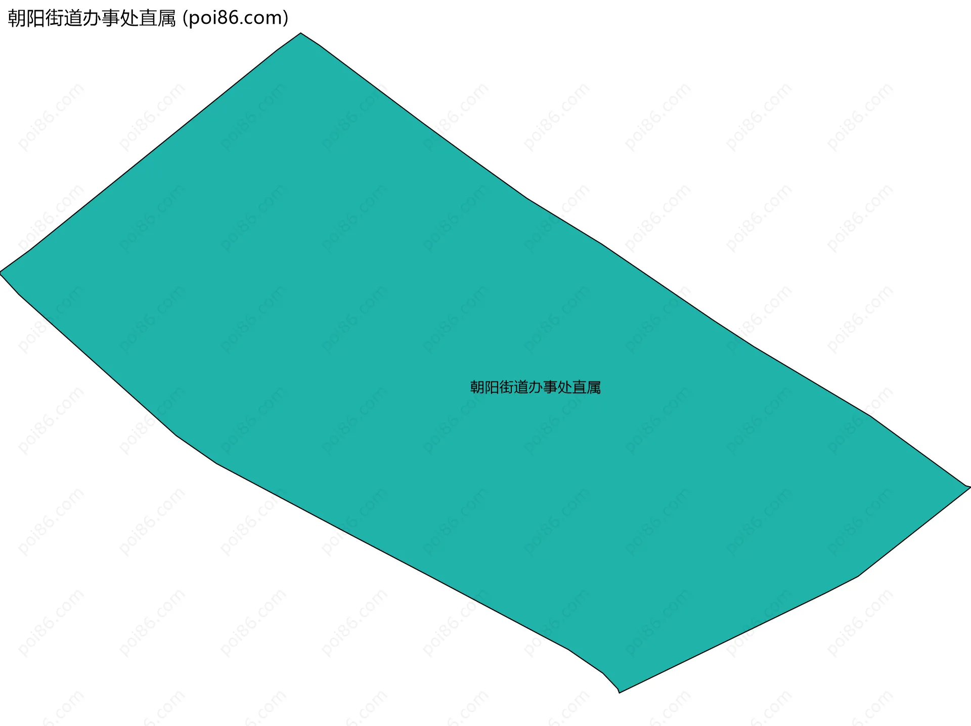 朝阳街道办事处直属边界地图