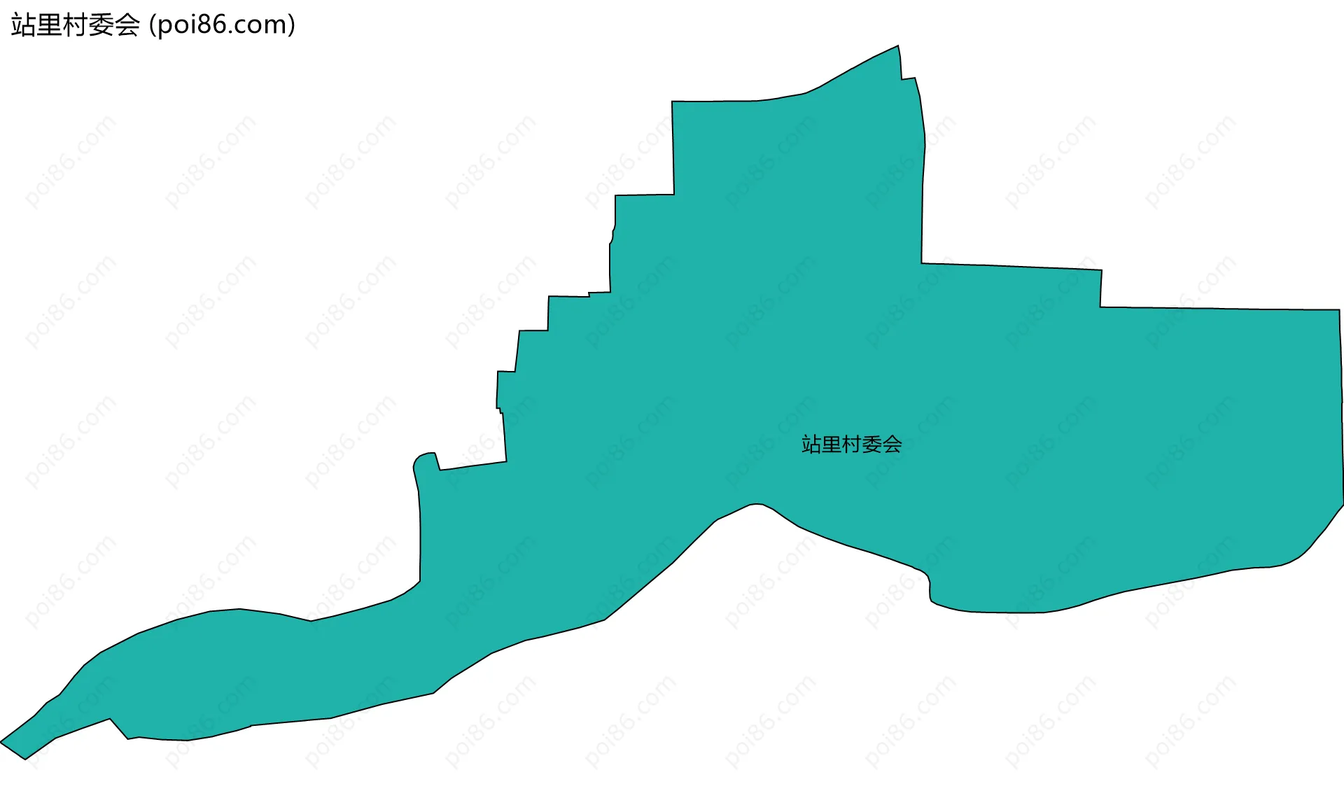 站里村委会边界地图