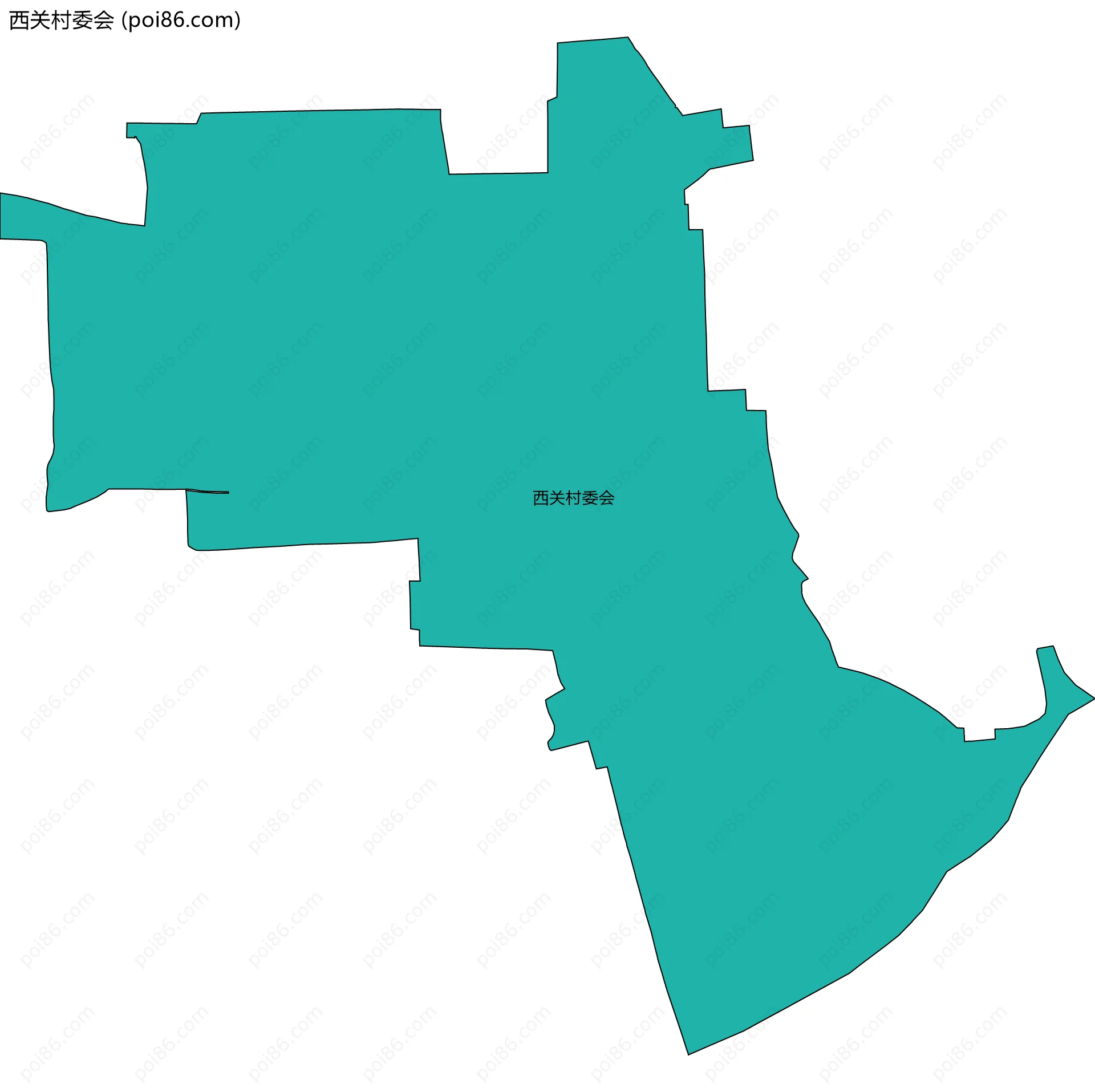 西关村委会边界地图