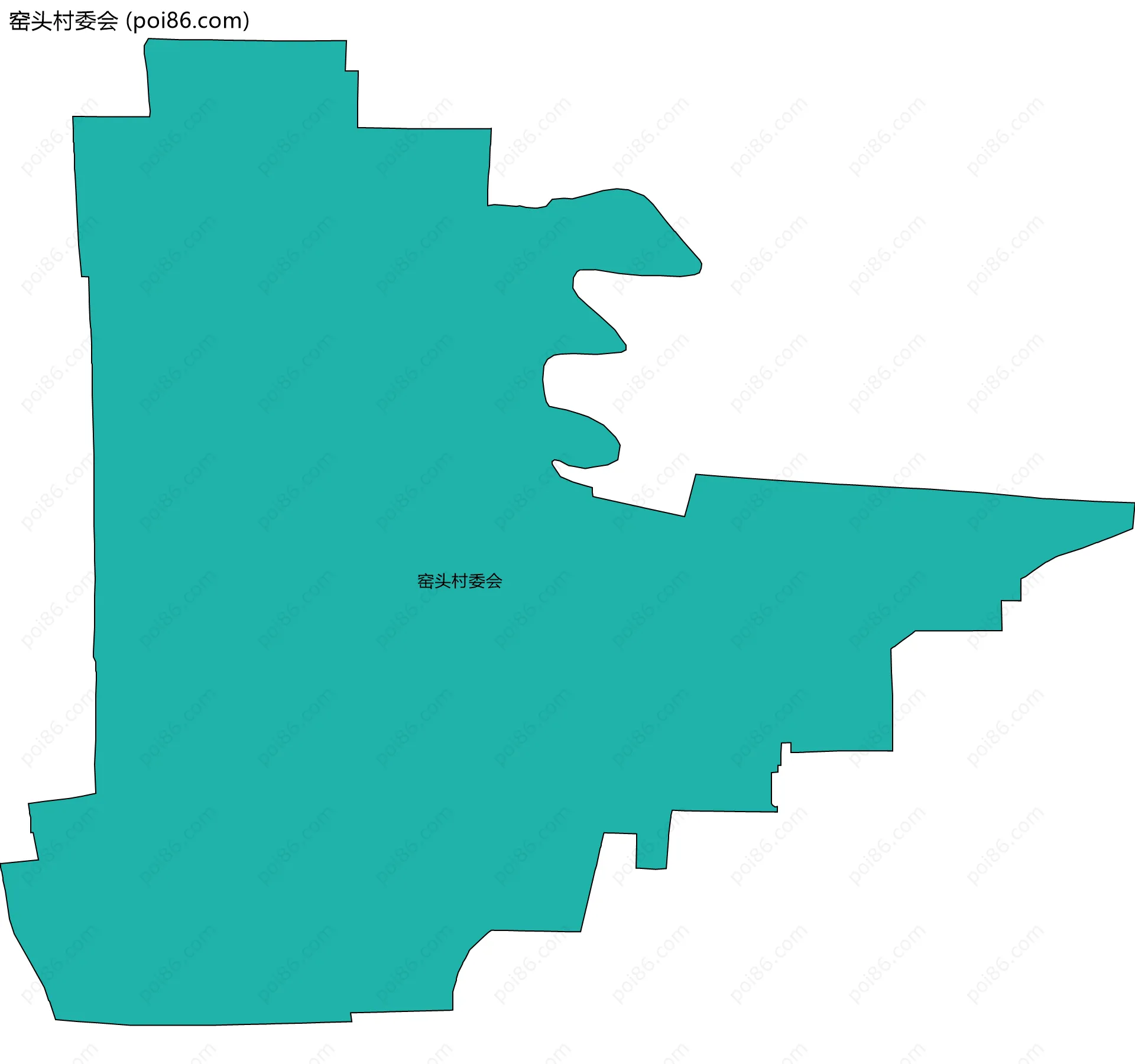 窑头村委会边界地图