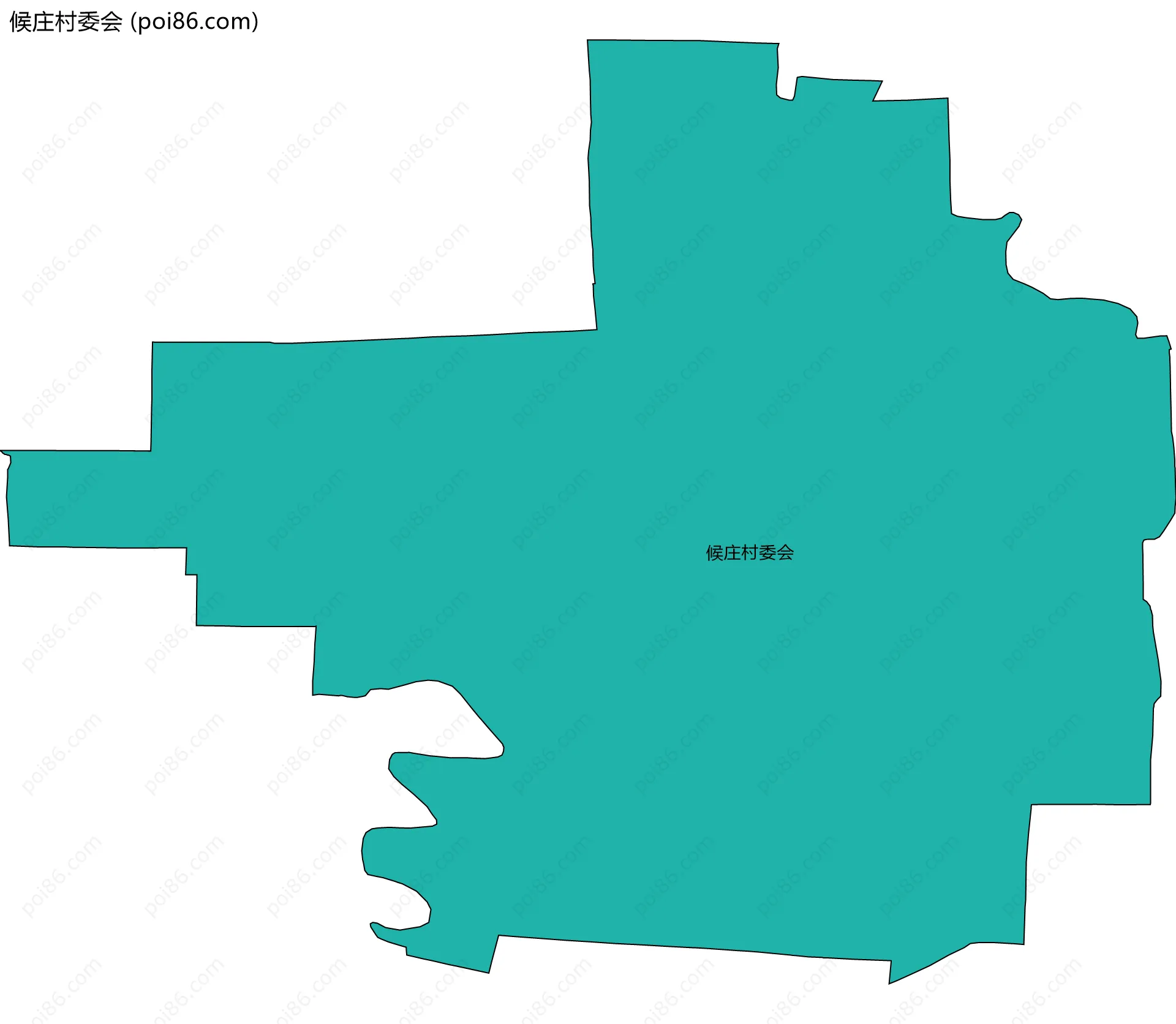 候庄村委会边界地图