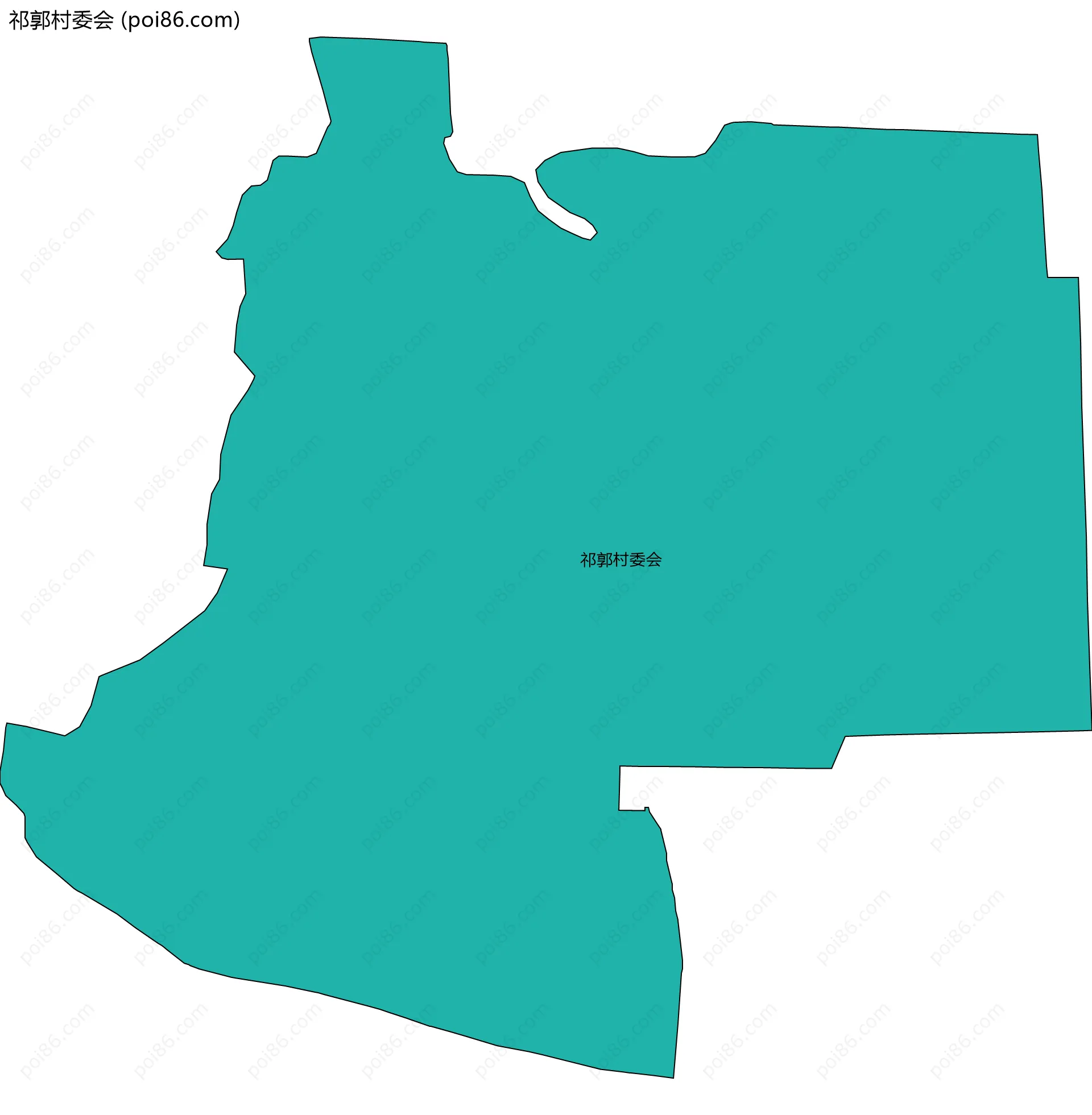 祁郭村委会边界地图