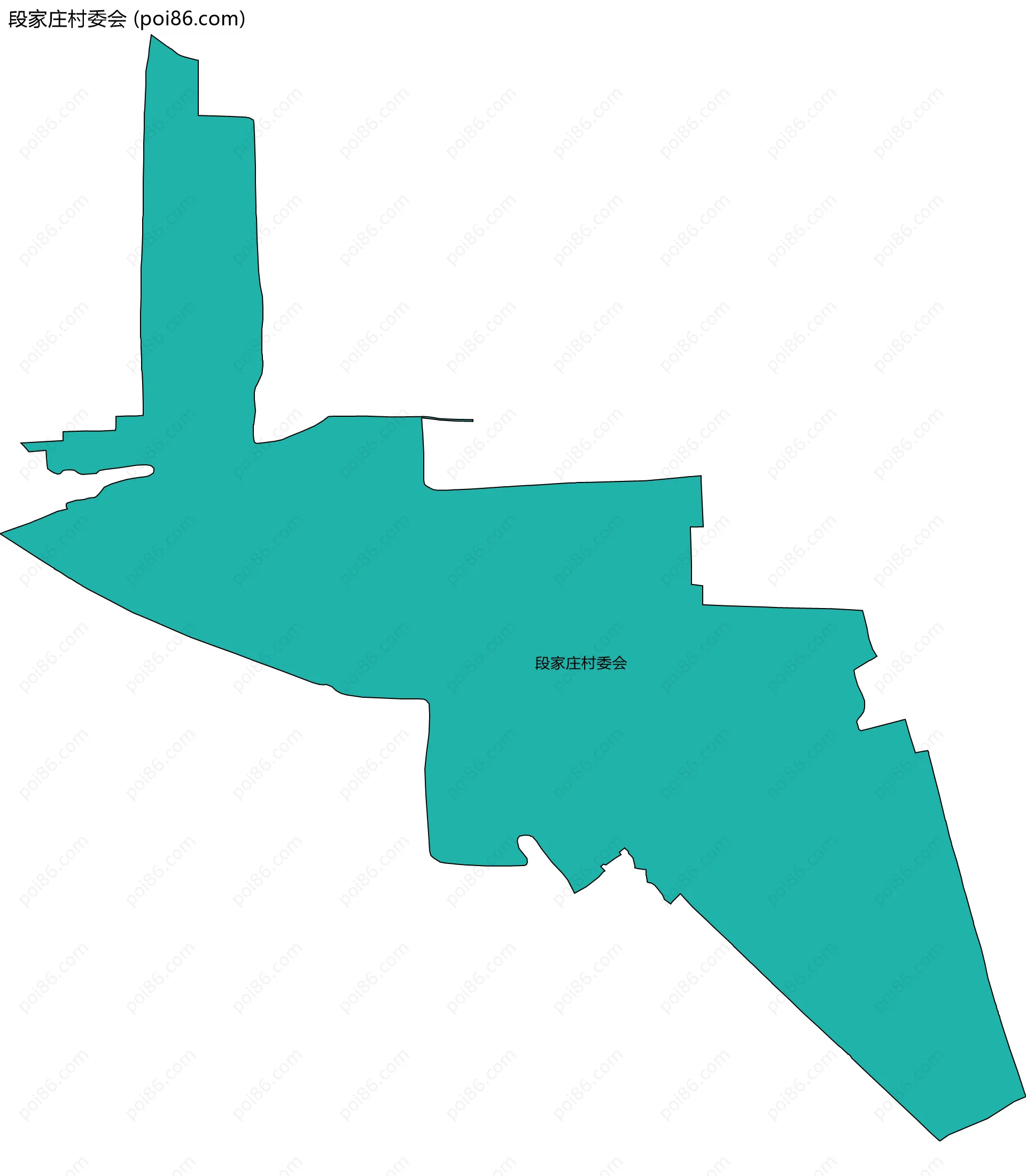 段家庄村委会边界地图
