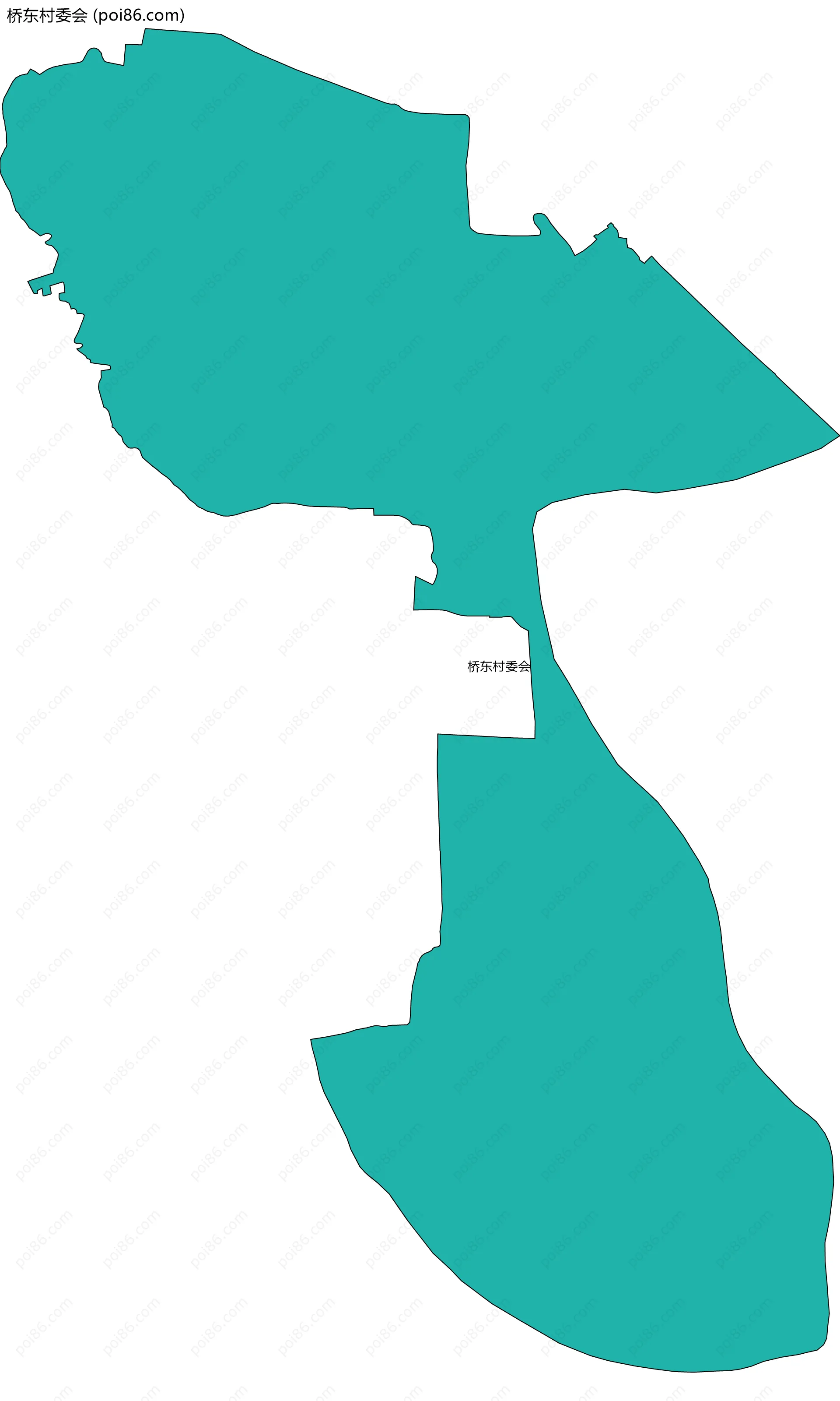 桥东村委会边界地图