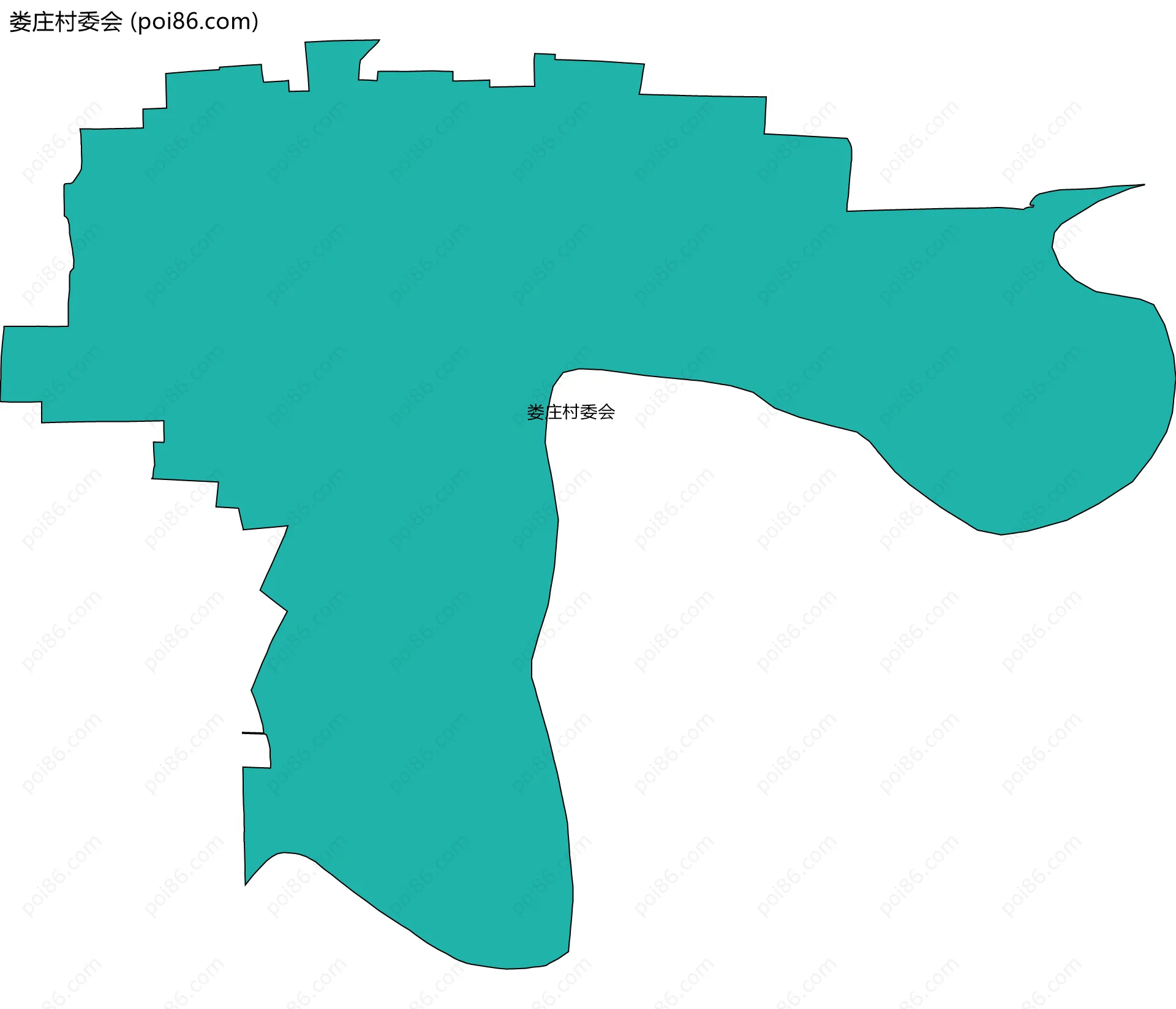 娄庄村委会边界地图