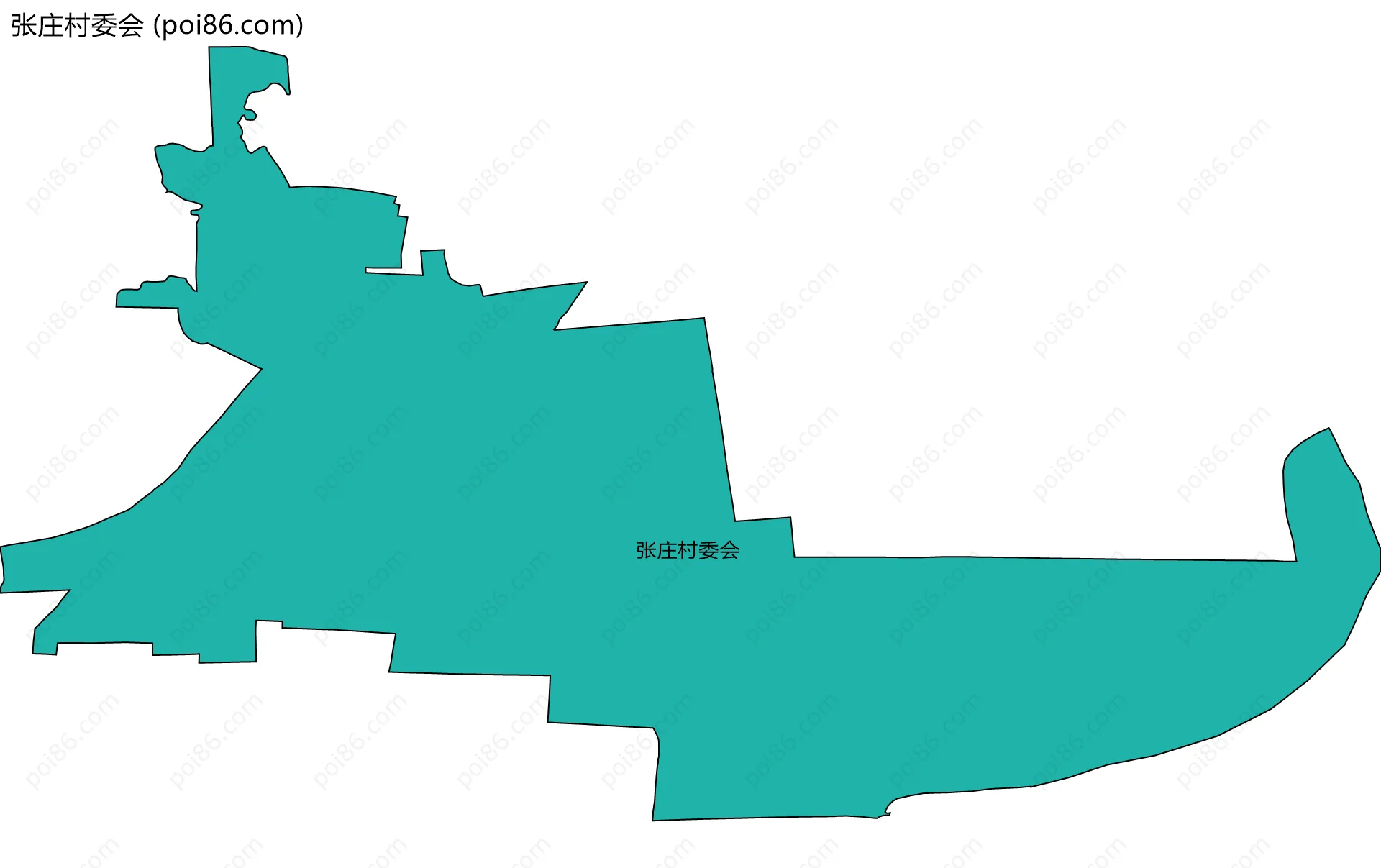 张庄村委会边界地图