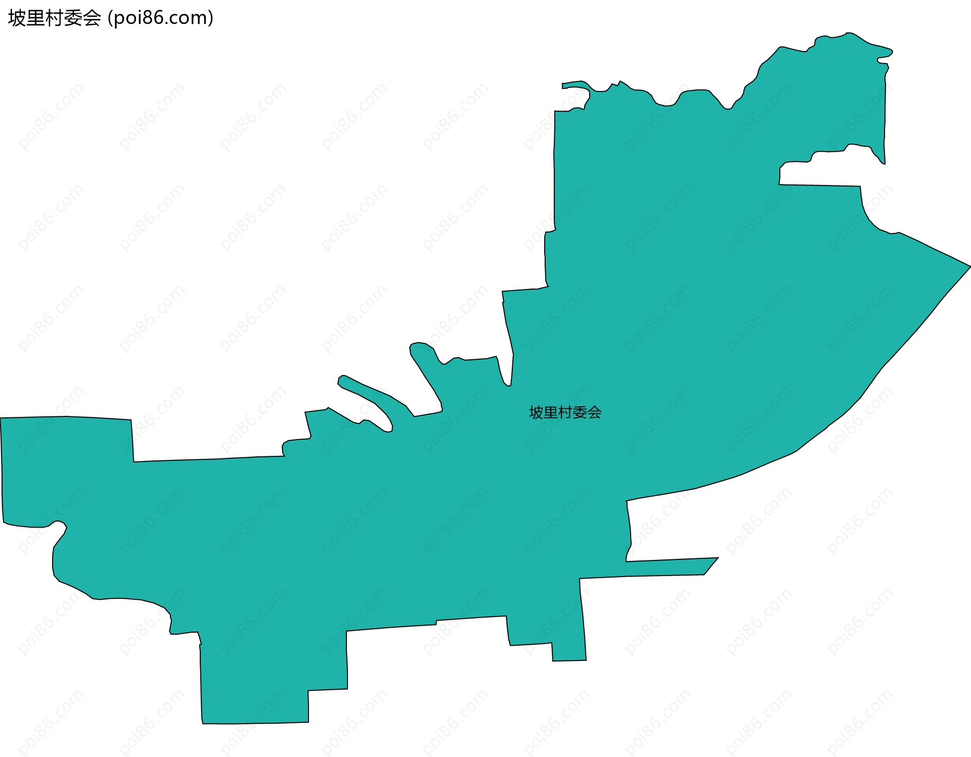 坡里村委会边界地图