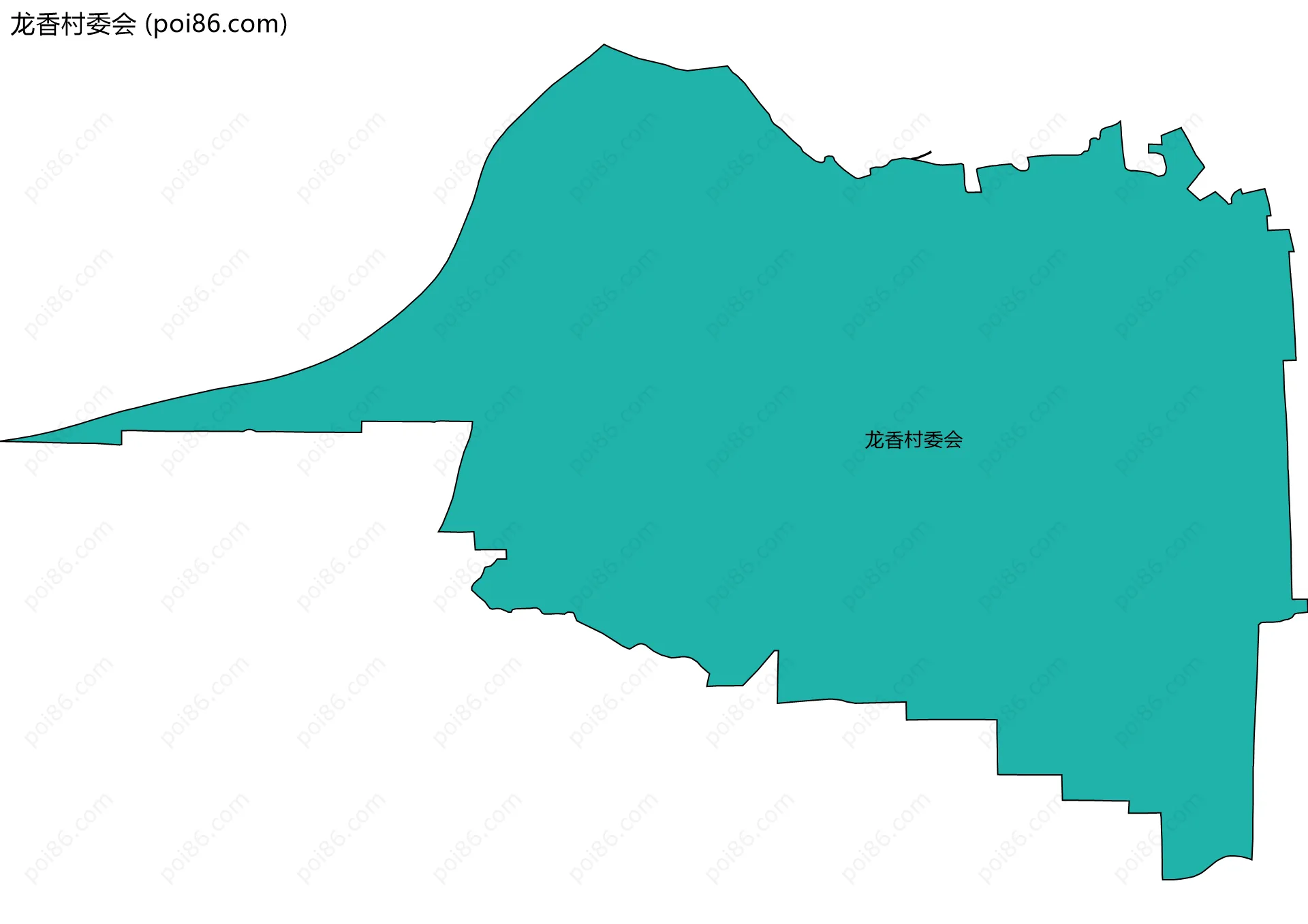 龙香村委会边界地图