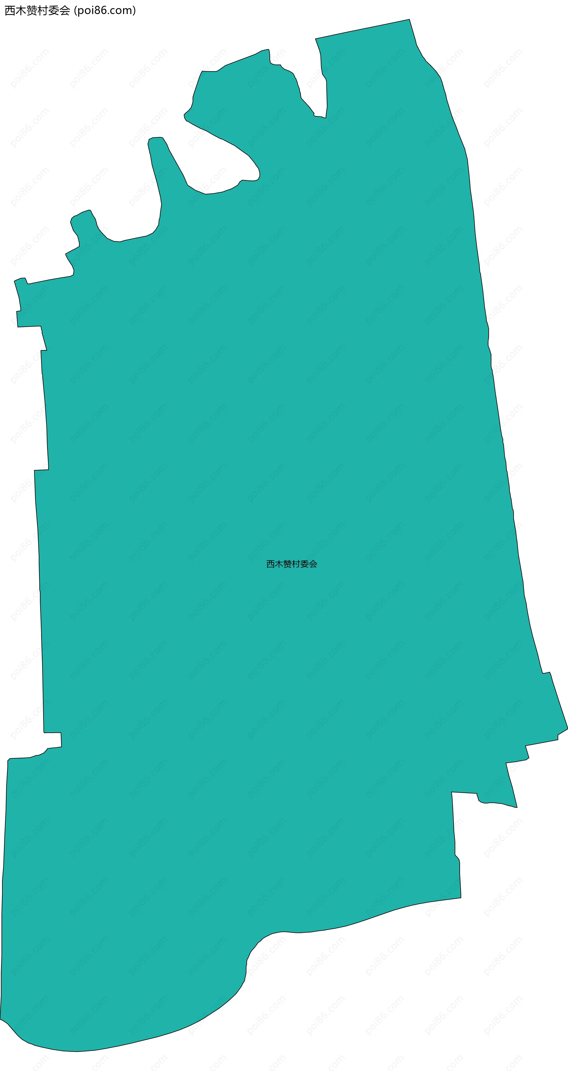 西木赞村委会边界地图