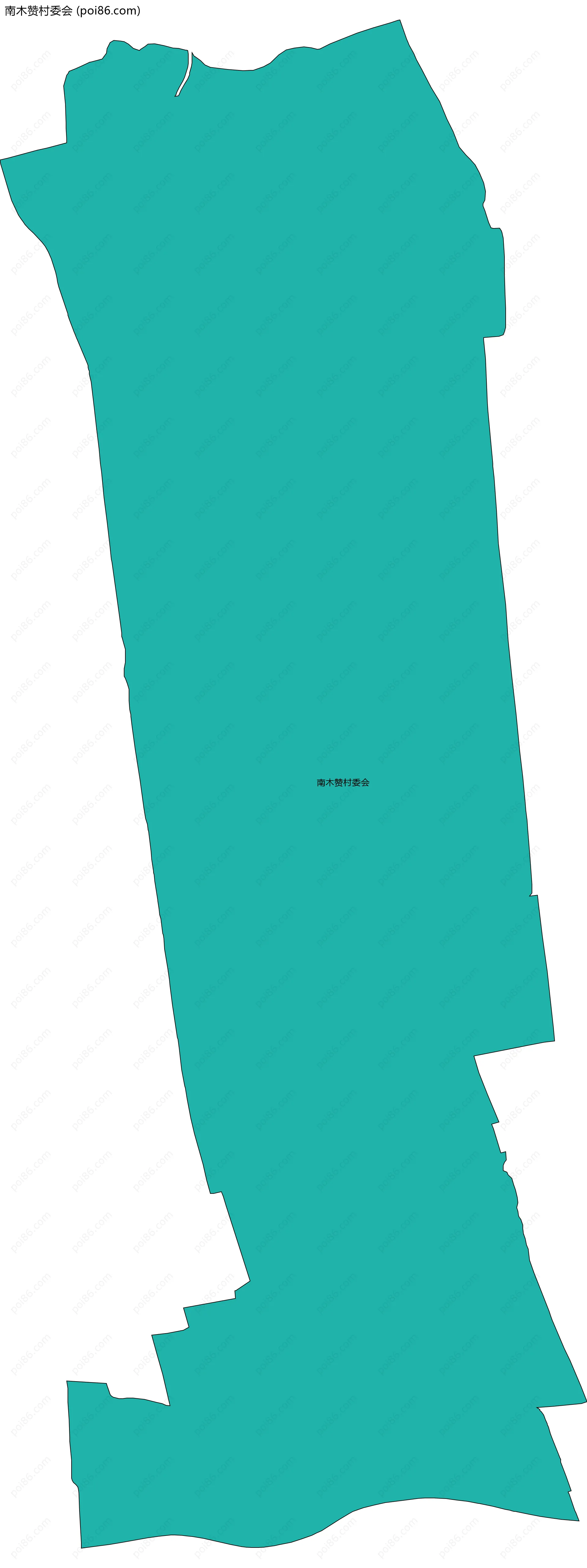 南木赞村委会边界地图