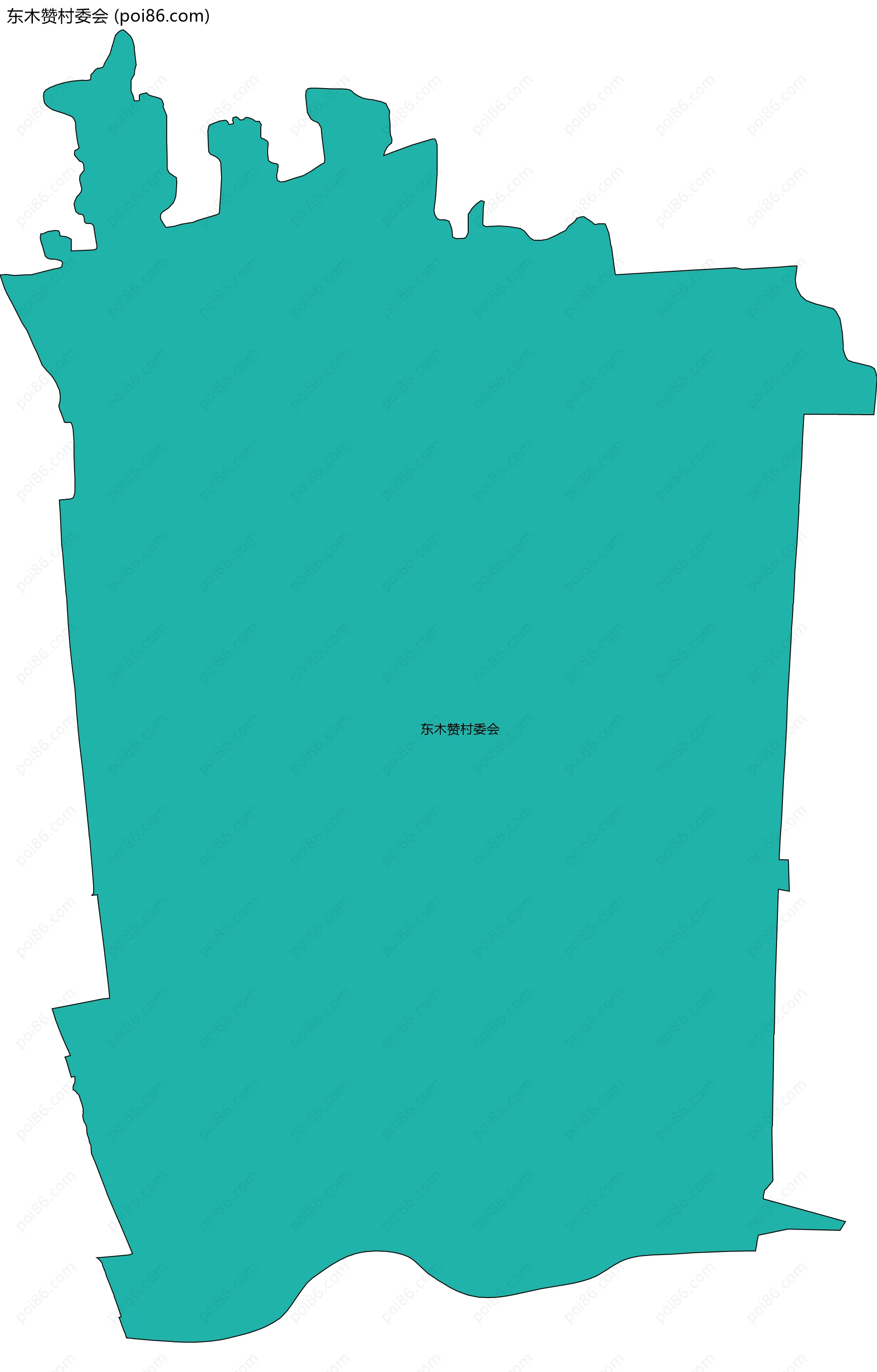 东木赞村委会边界地图