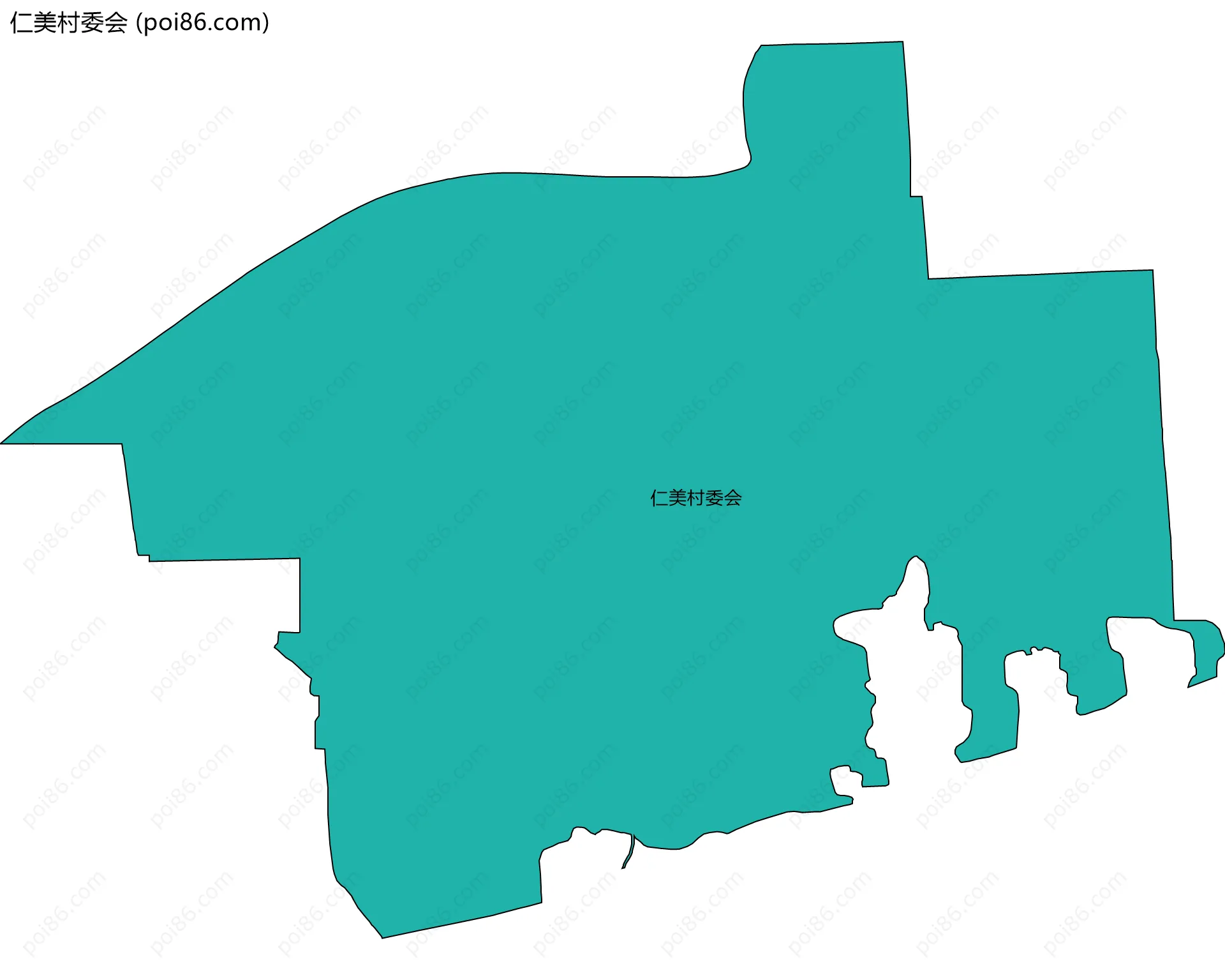 仁美村委会边界地图