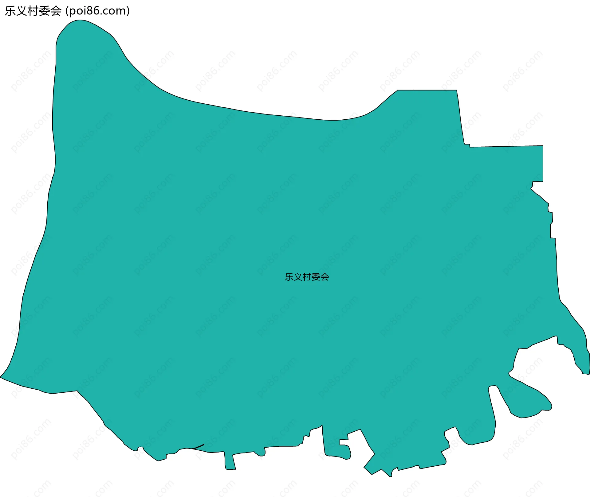 乐义村委会边界地图