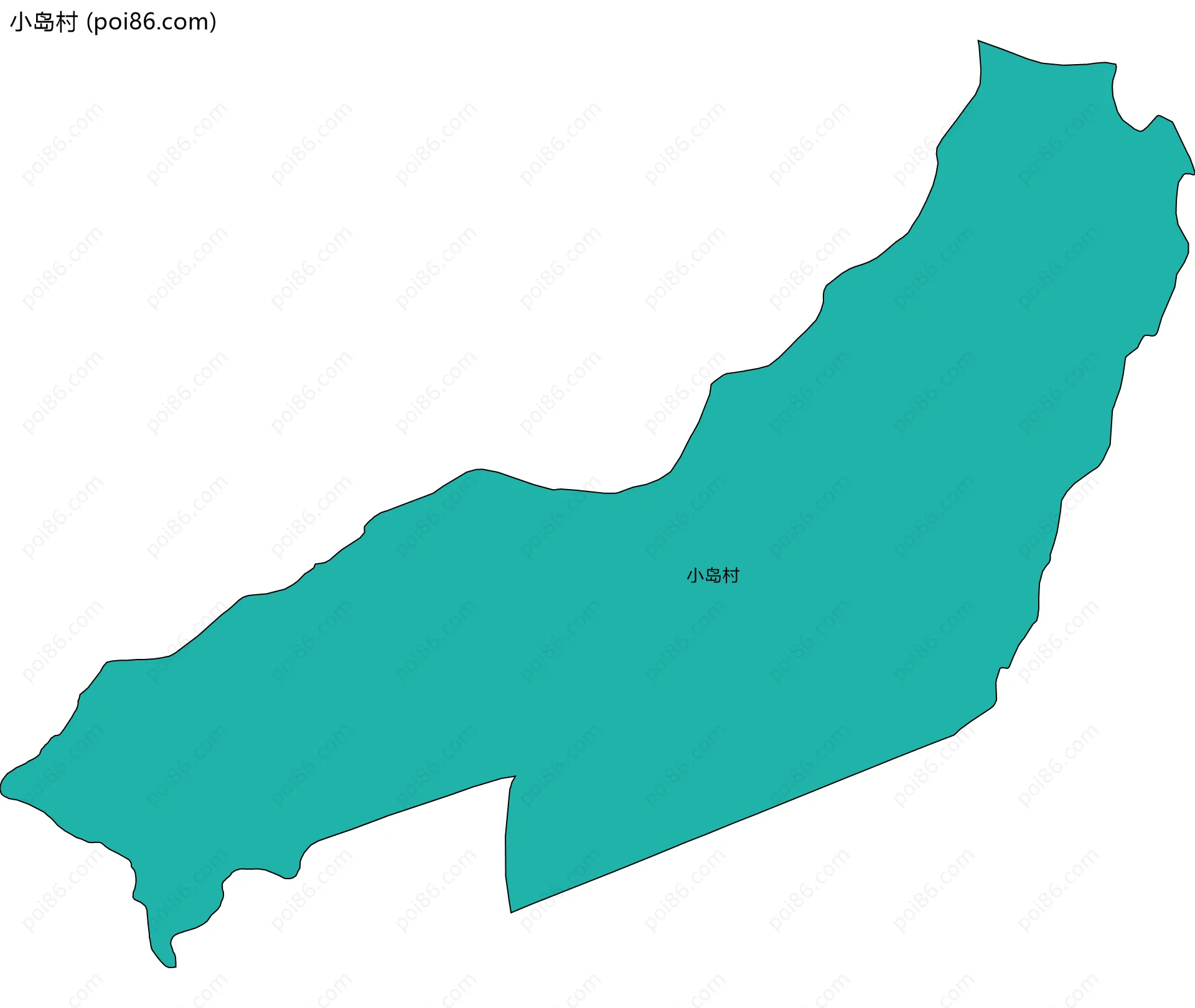 小岛村边界地图