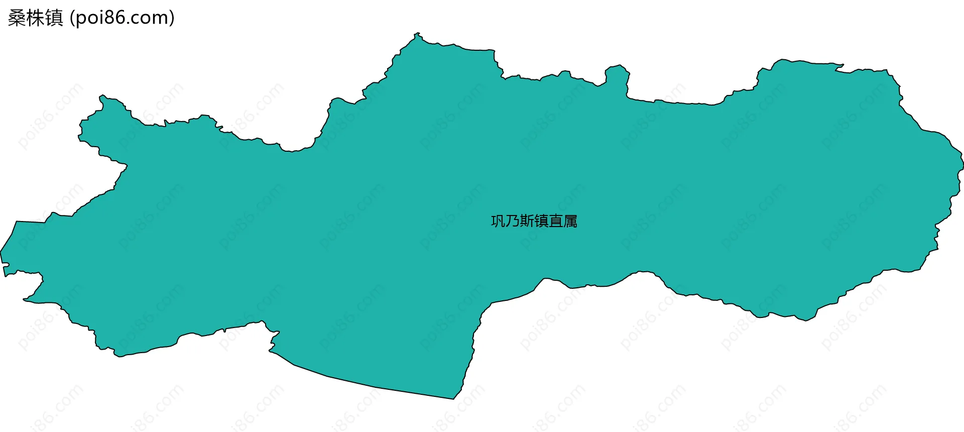 桑株镇边界地图(五级行政区划)