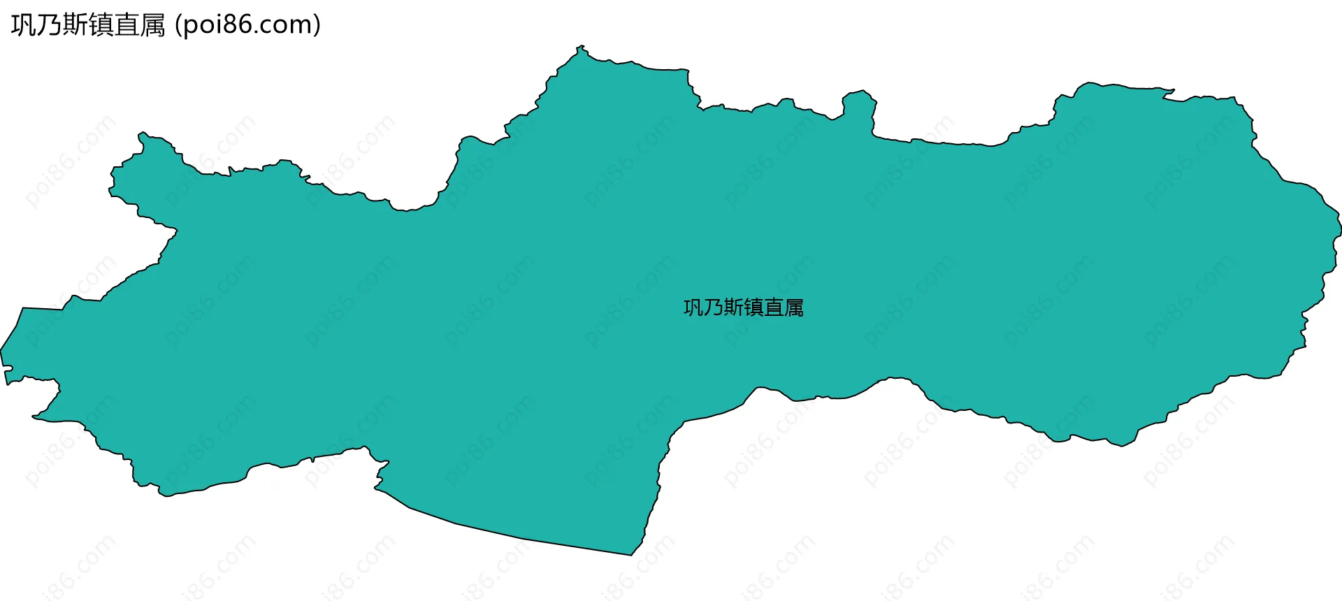 巩乃斯镇直属边界地图