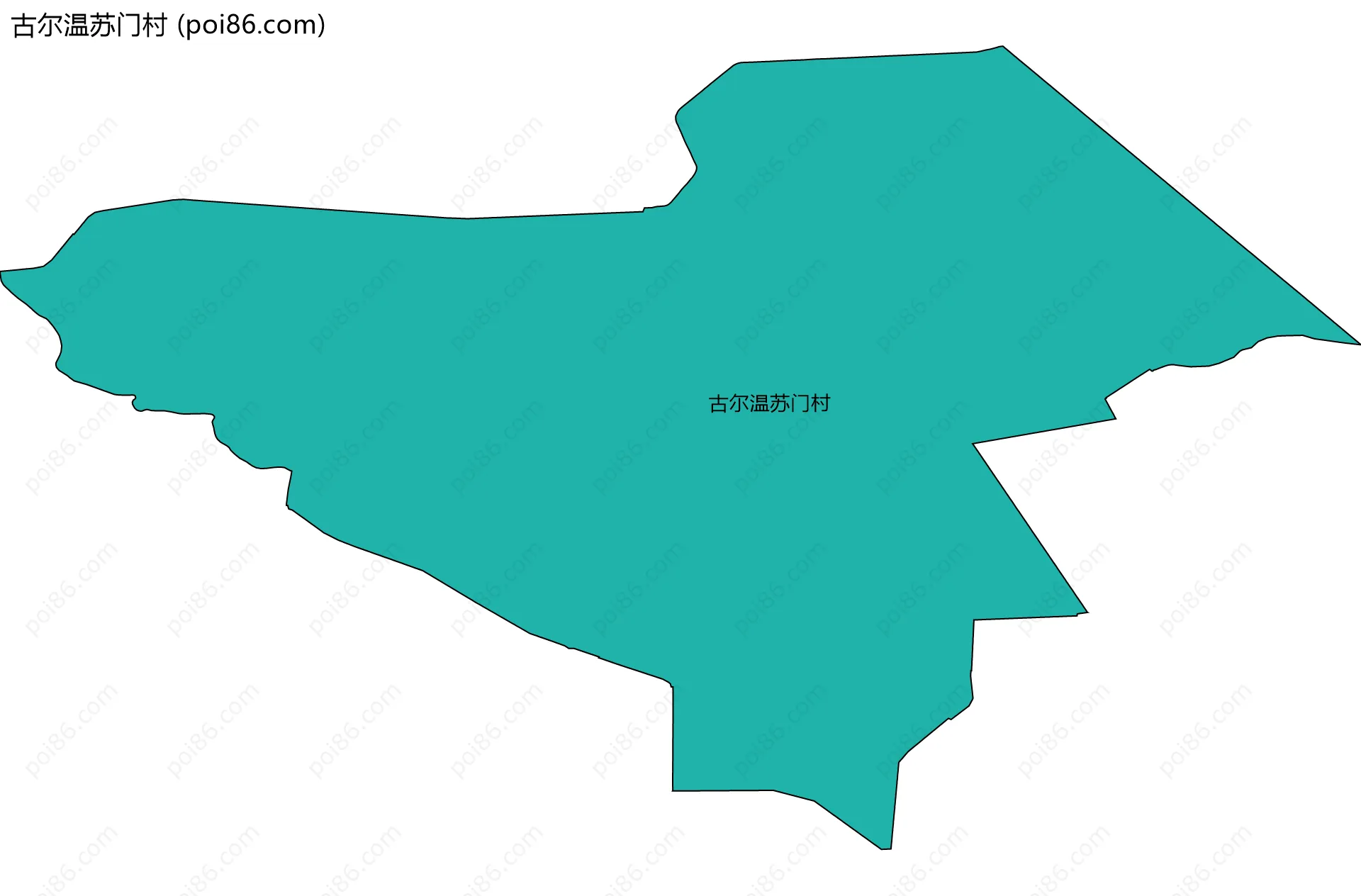 古尔温苏门村边界地图