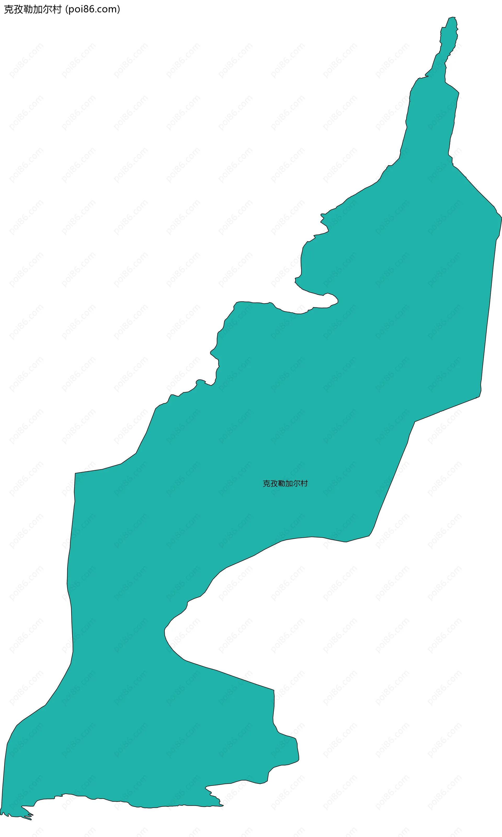 克孜勒加尔村边界地图