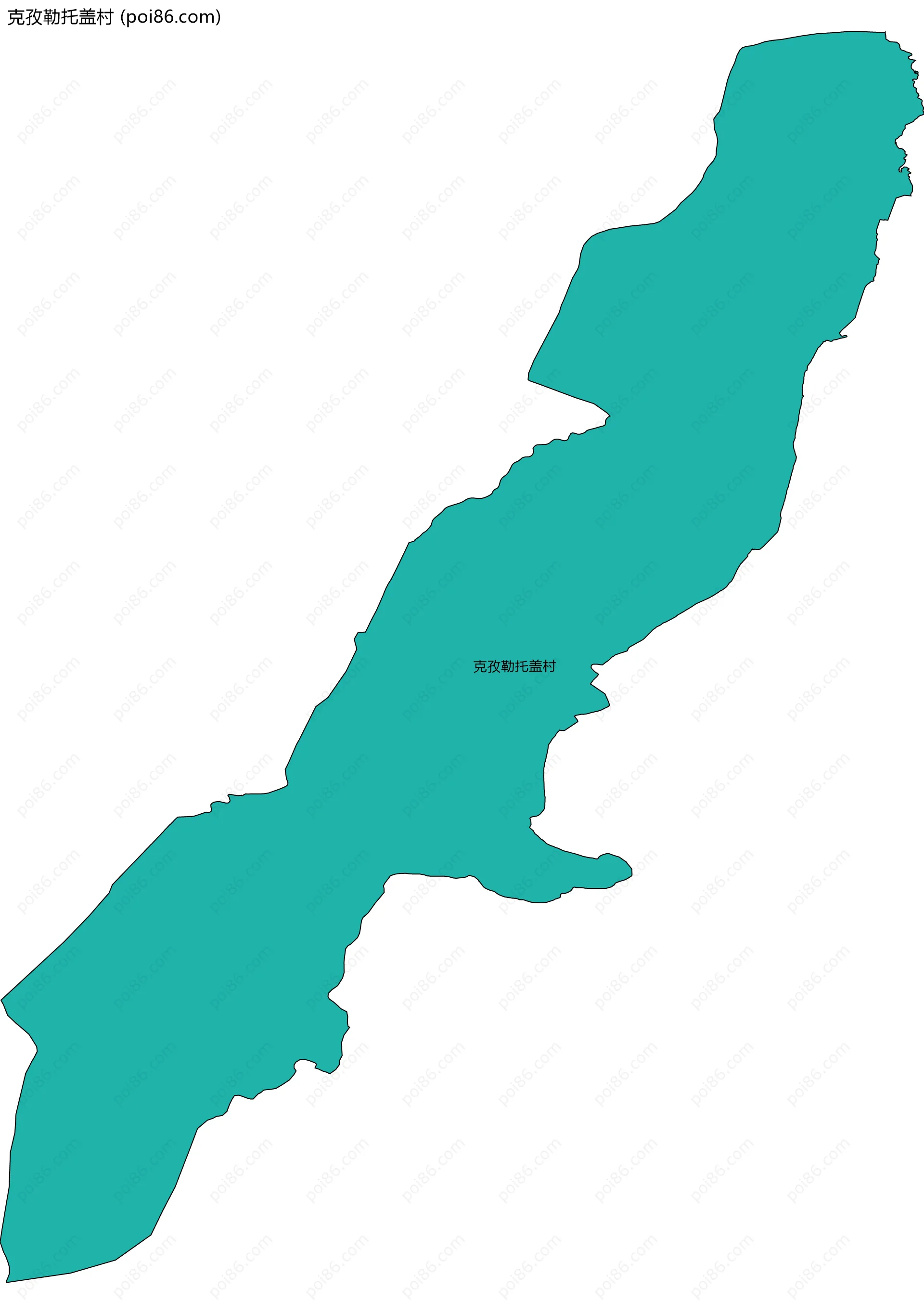 克孜勒托盖村边界地图