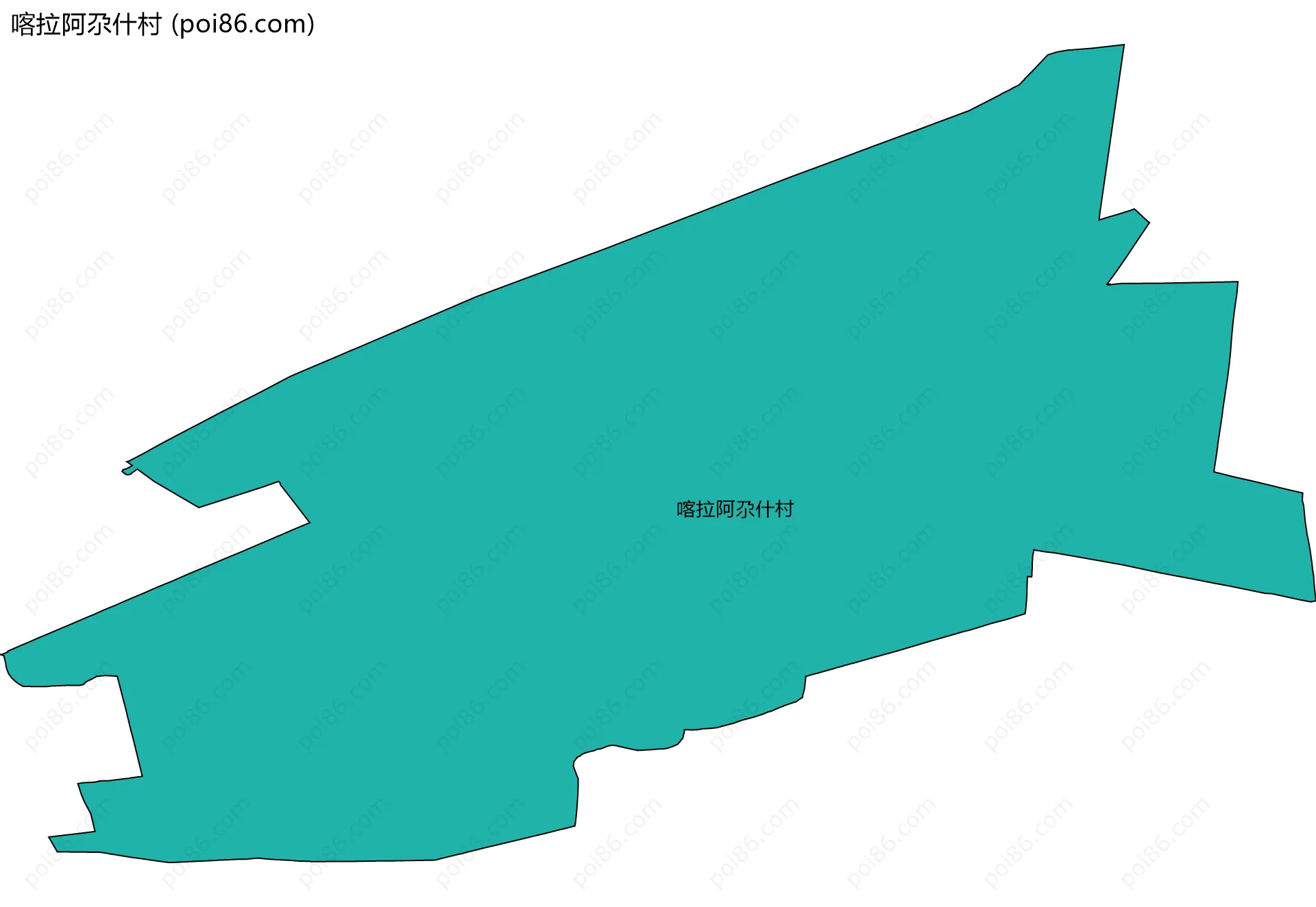 喀拉阿尕什村边界地图